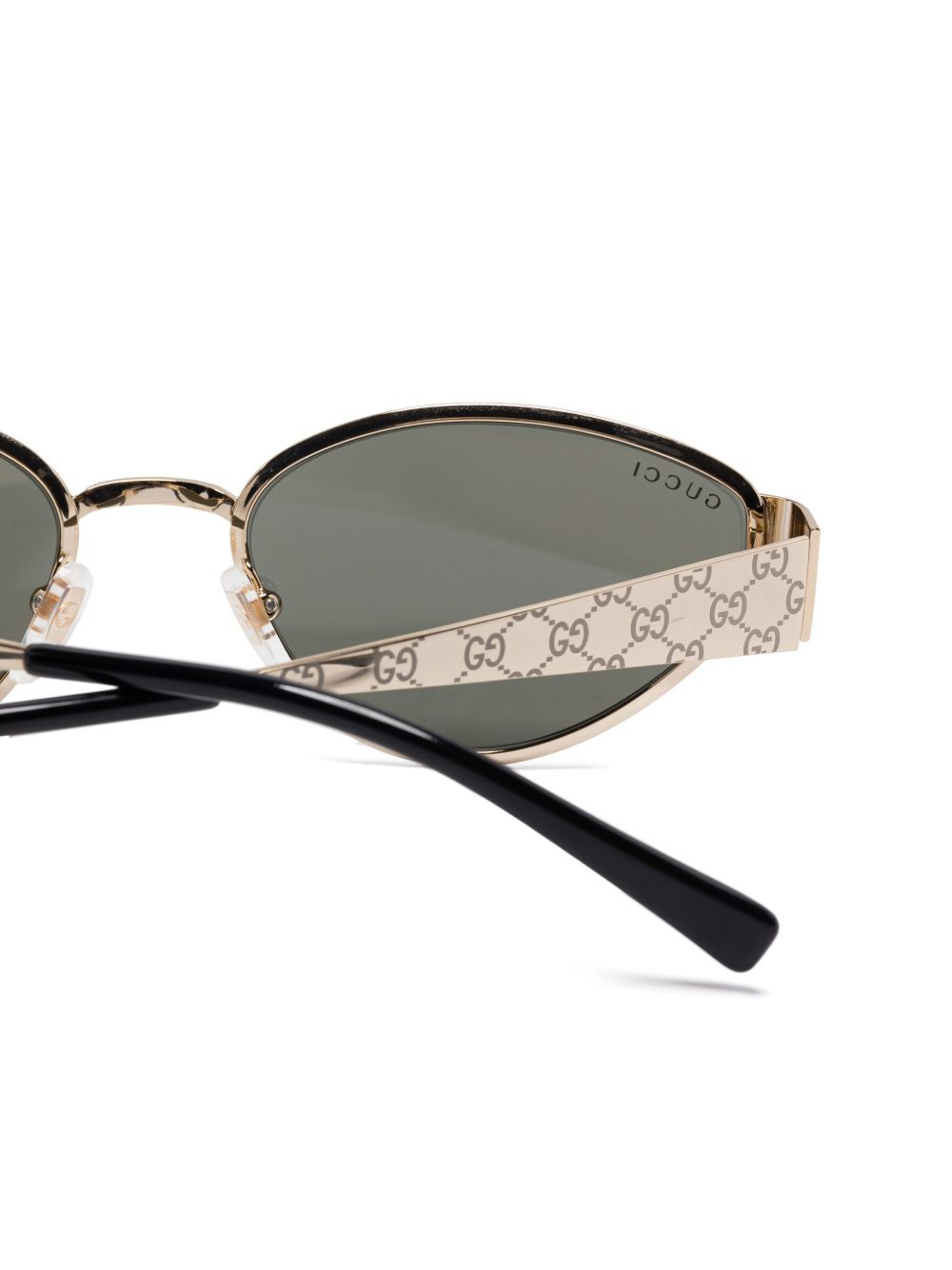 Narrow Oval Metal Frame Sunglasses