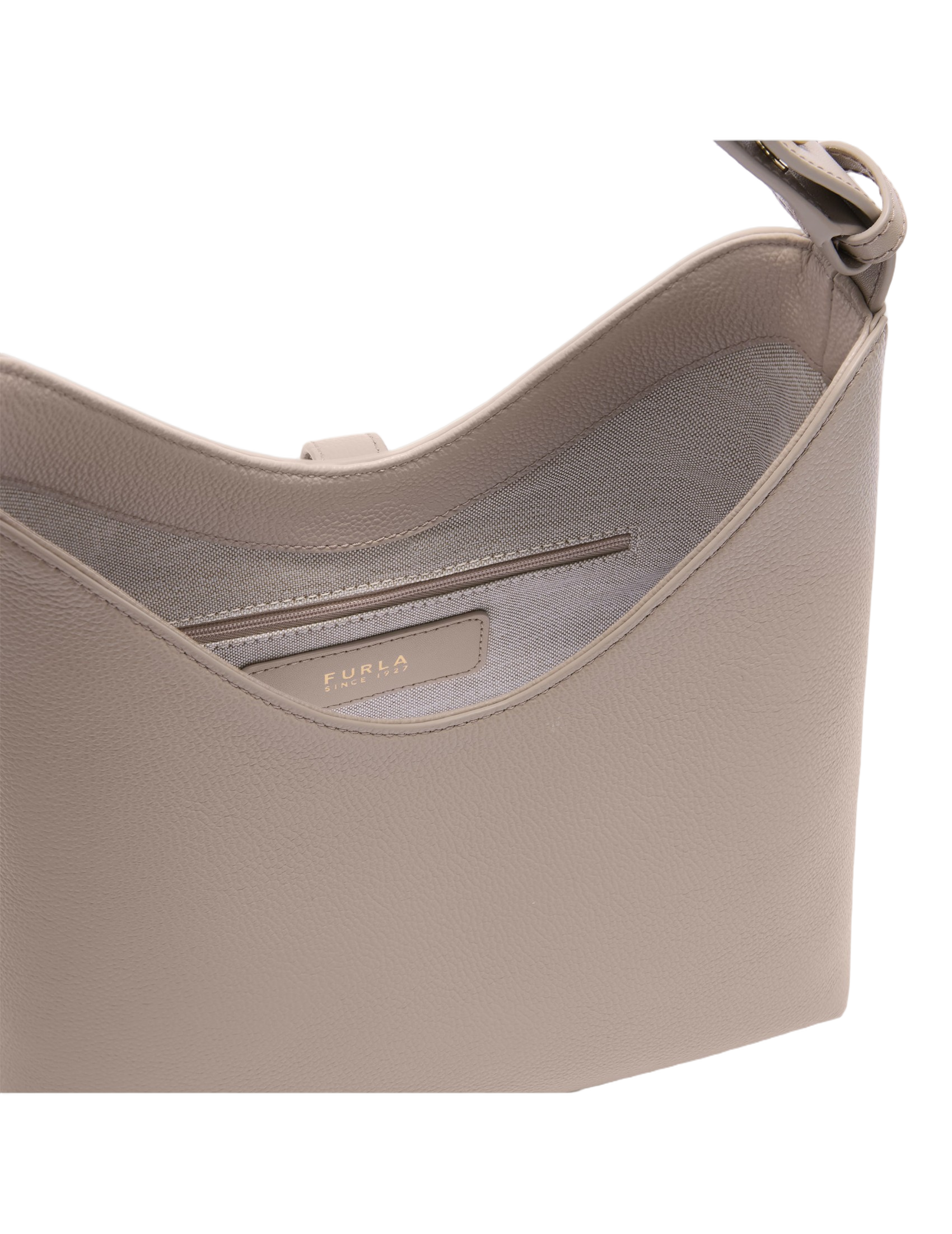 Structured Hobo Bag in Smooth Linen Calfskin Leather