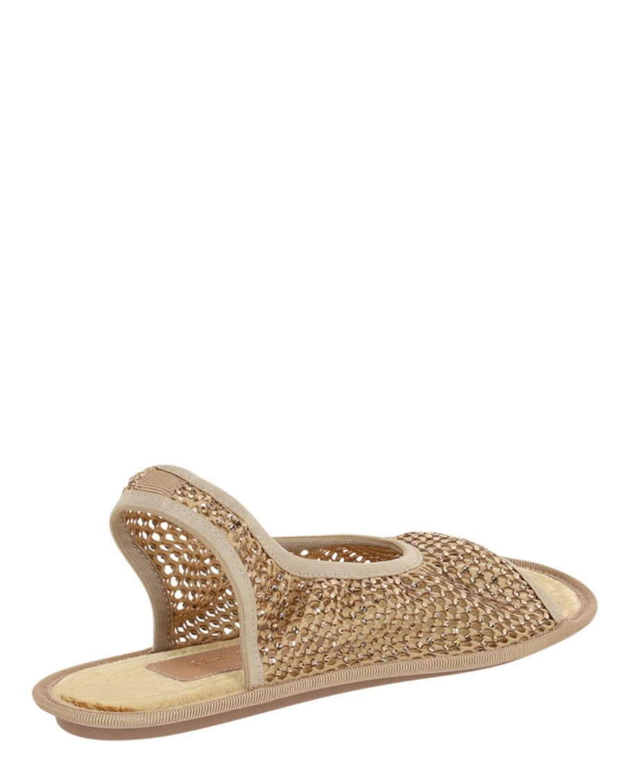 Anio Crystal Embellished Slingback Sandals