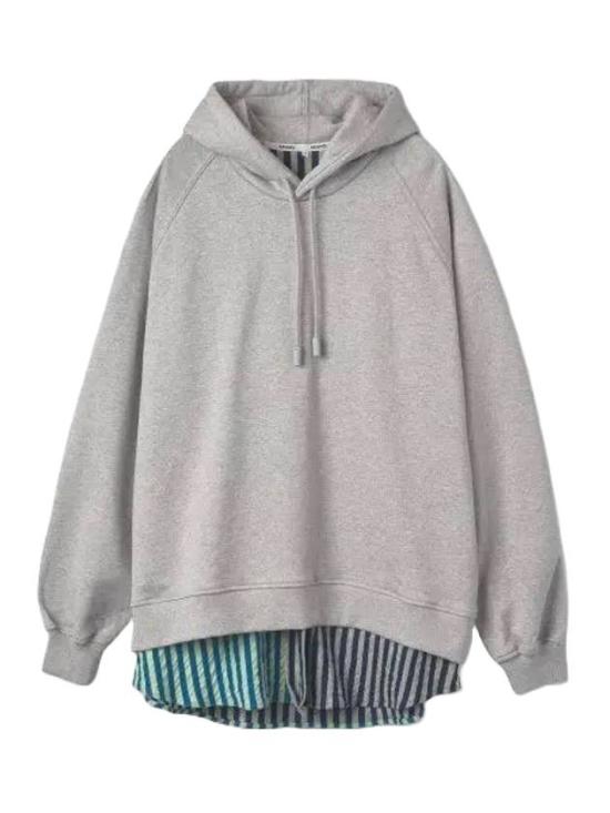 Relaxed-Fit Hoodie with Layered Hem Detail