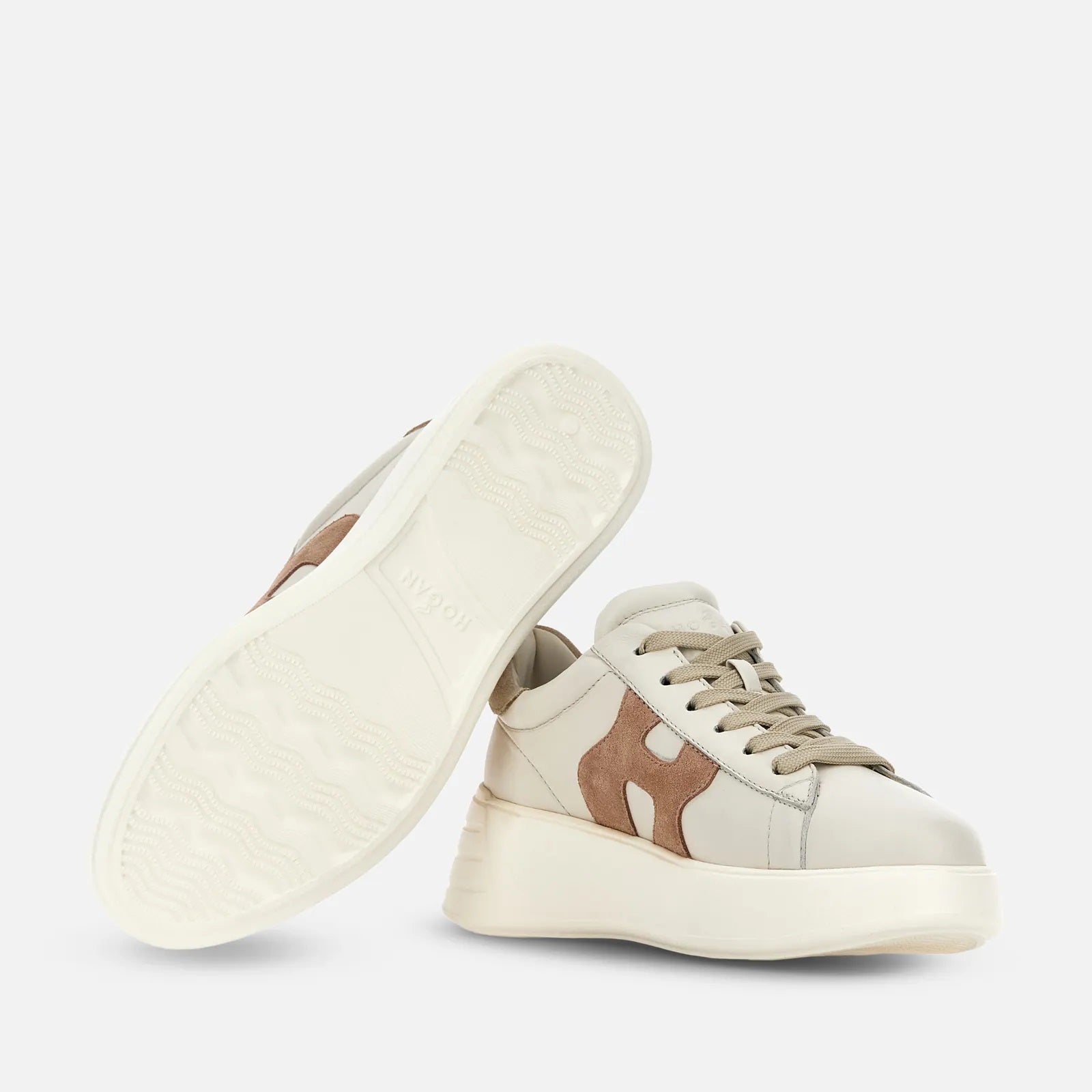 Rebel H562 Lace-Up Sneakers in Sheepskin and Calfskin