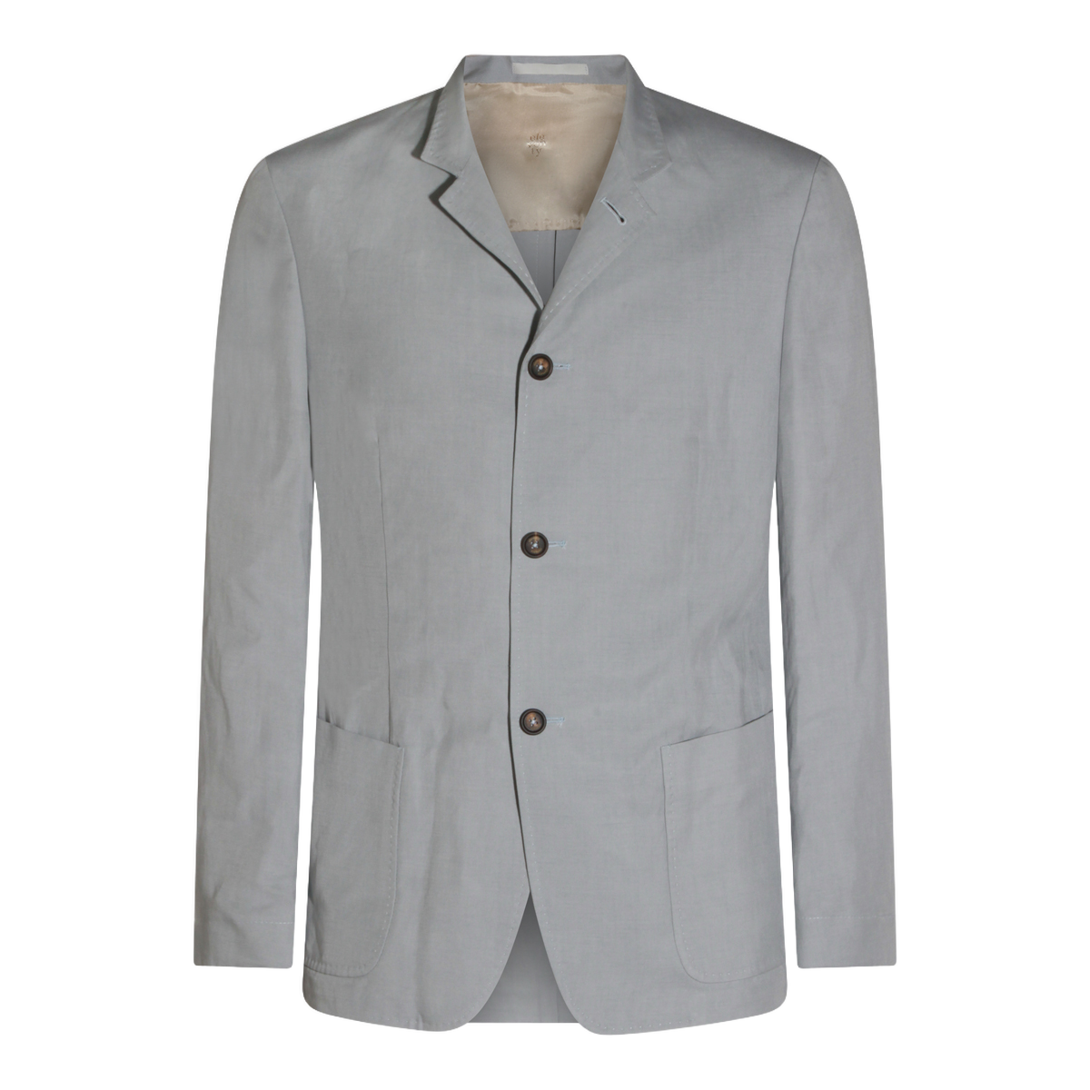 Tailored Light Grey Jacket With Notched Lapel