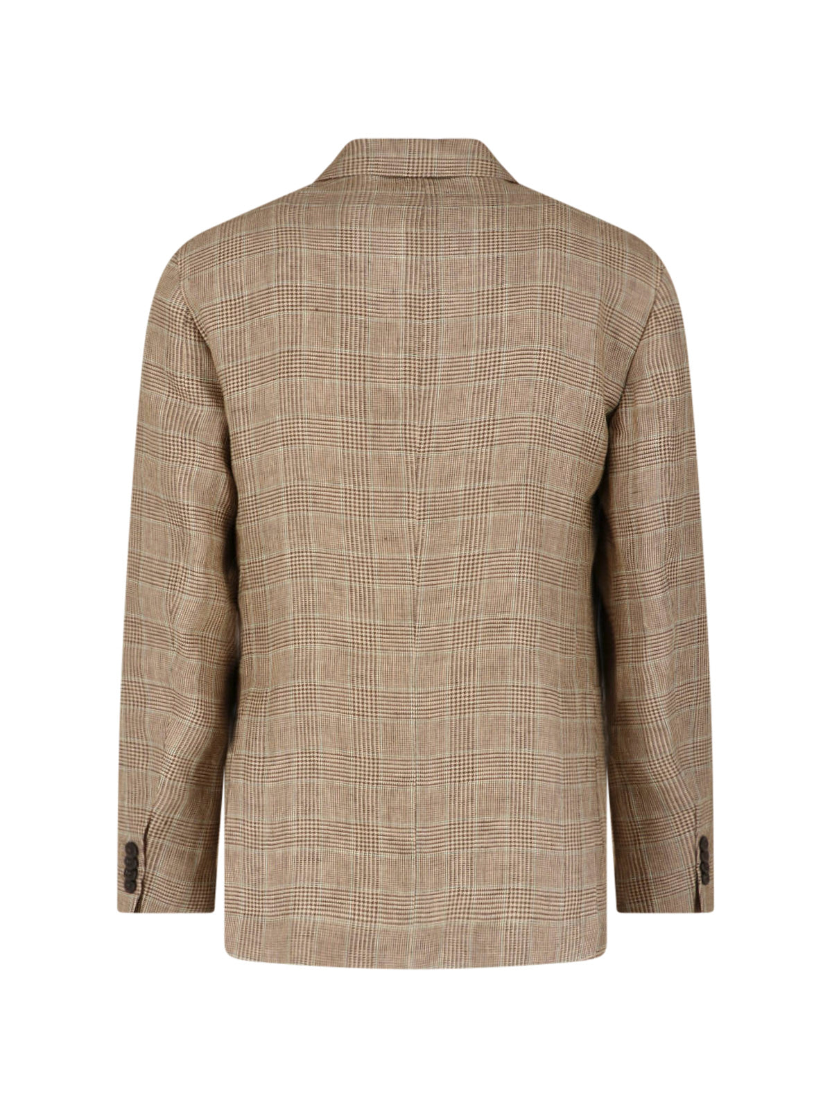 Multicolor Prince of Wales Linen Blazer