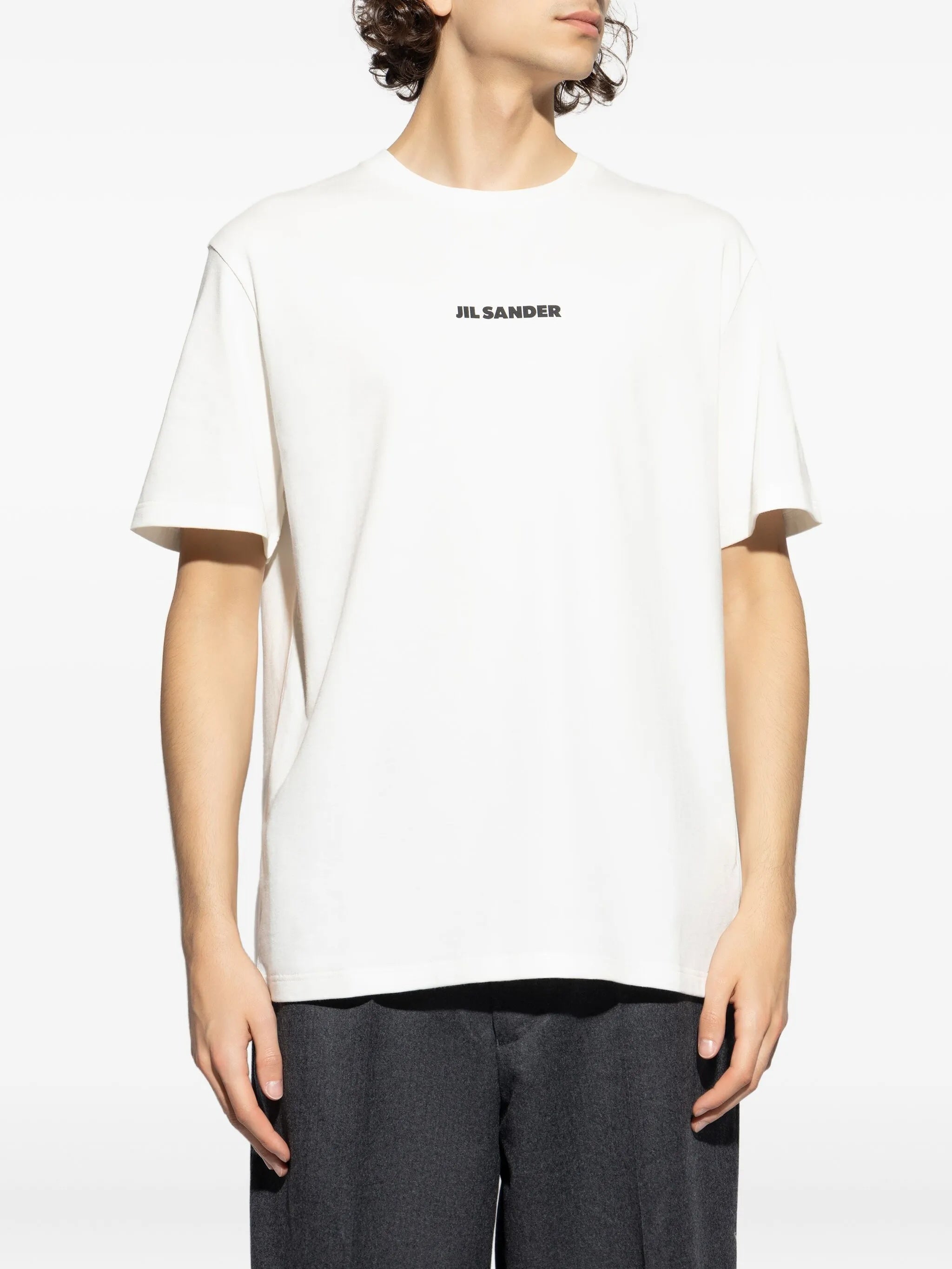 White Relaxed Fit Logo T-Shirt