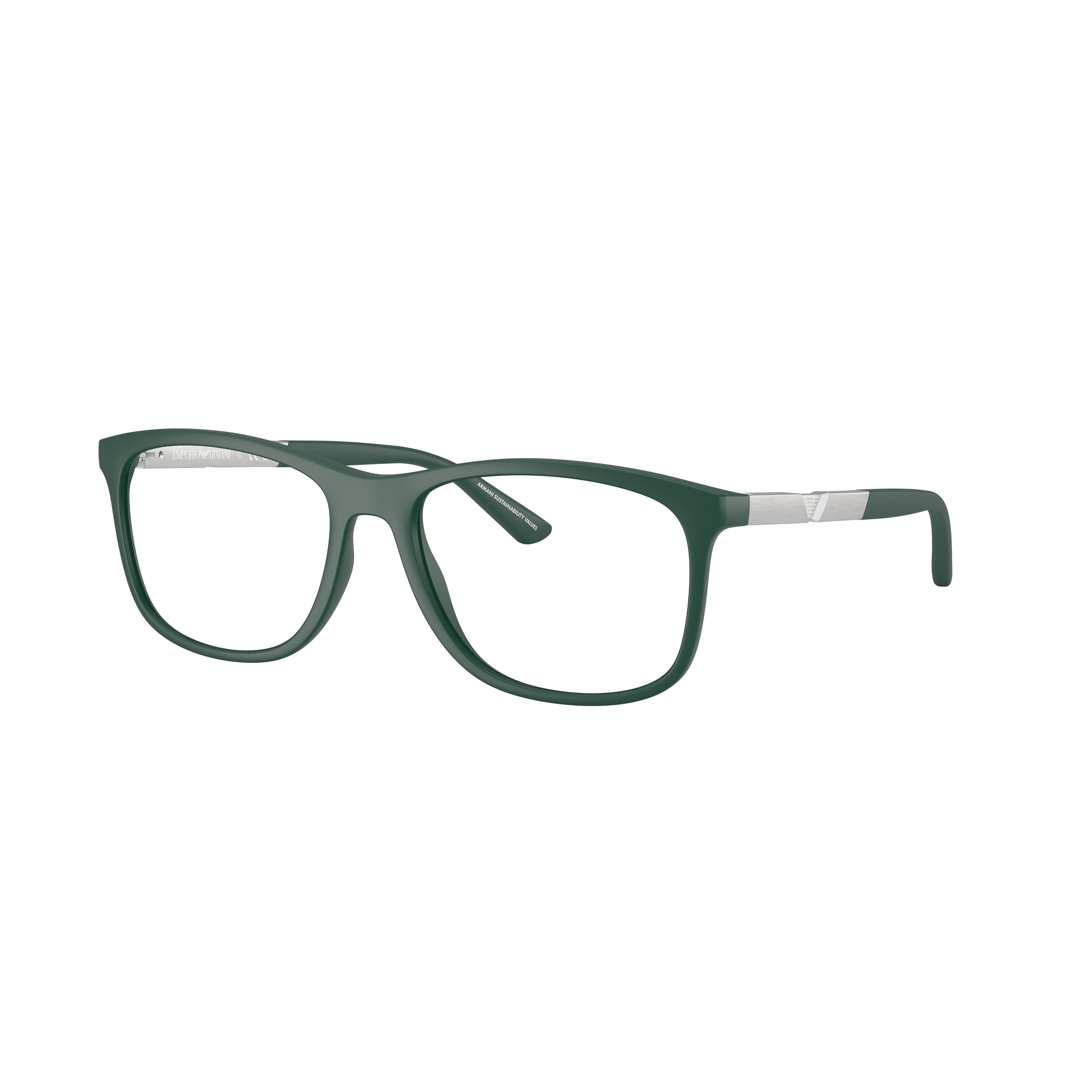 0ea3247 Oversized Square Frame Eyeglasses in Deep Green Matte Finish