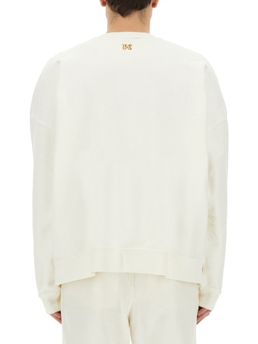 "Burning Monogram" Print Sweatshirt