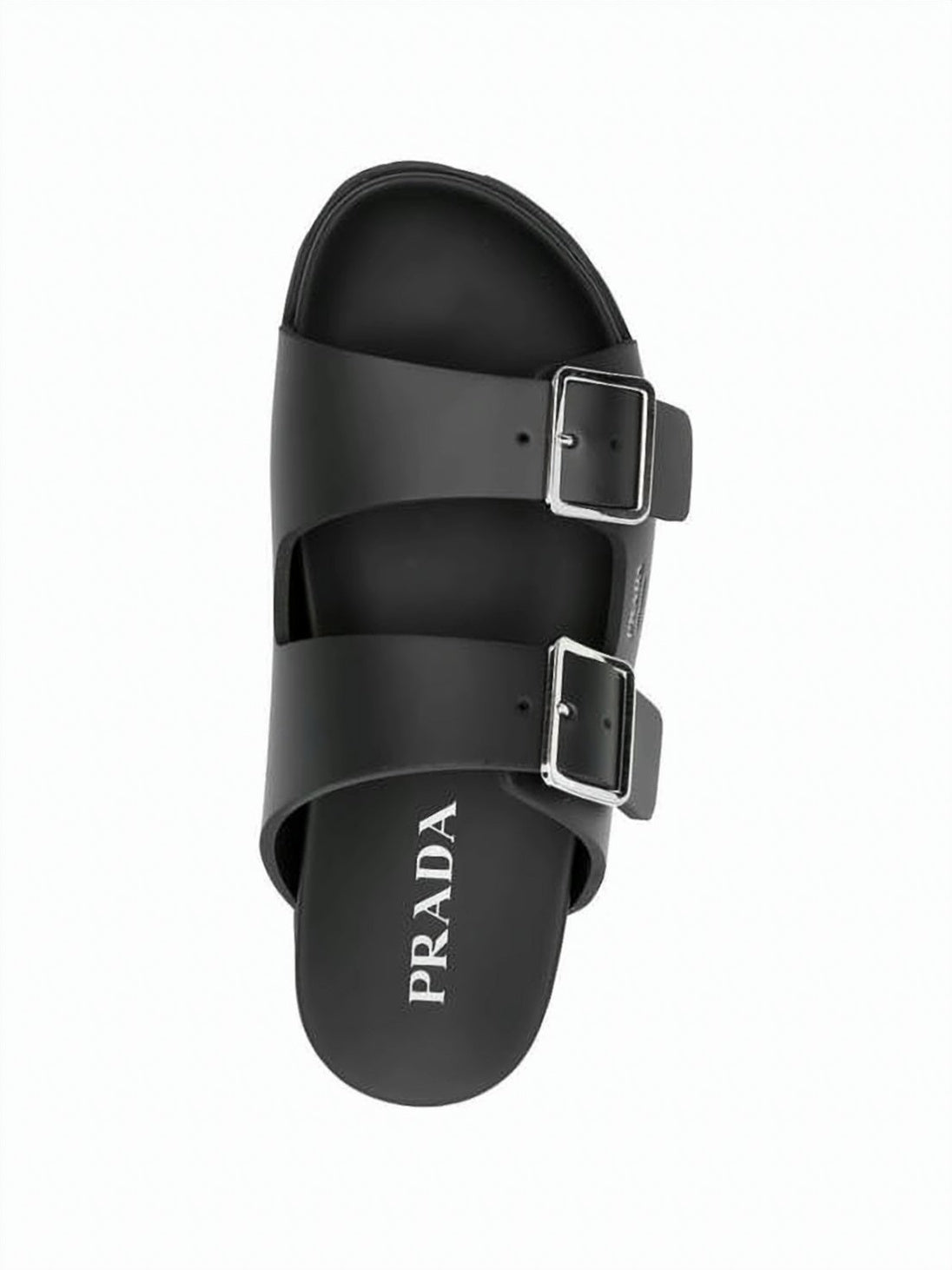 Black Rubber Slide Sandals