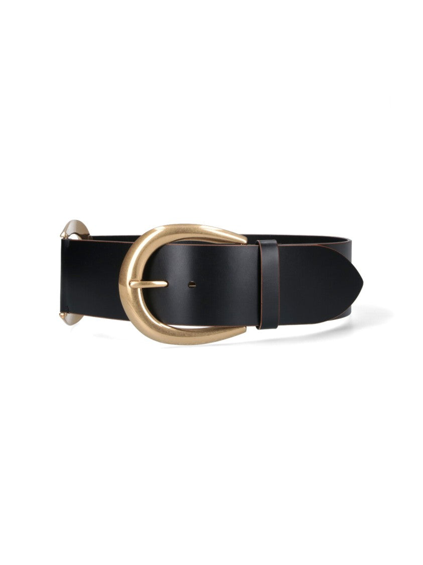 Leather Belt With Buckle – Black