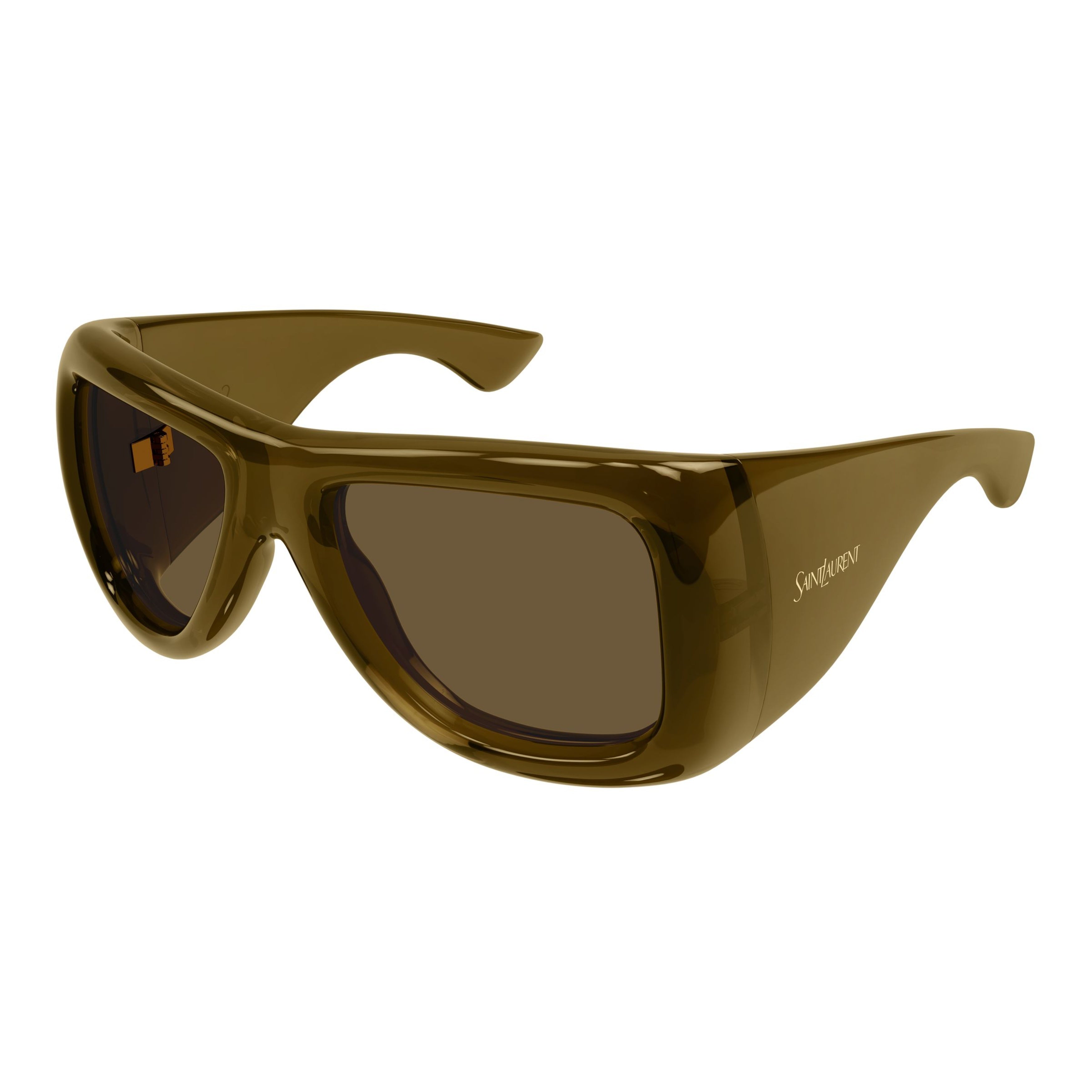 Oversized Rectangular Sunglasses With Glossy Finish And Subtle Branding
