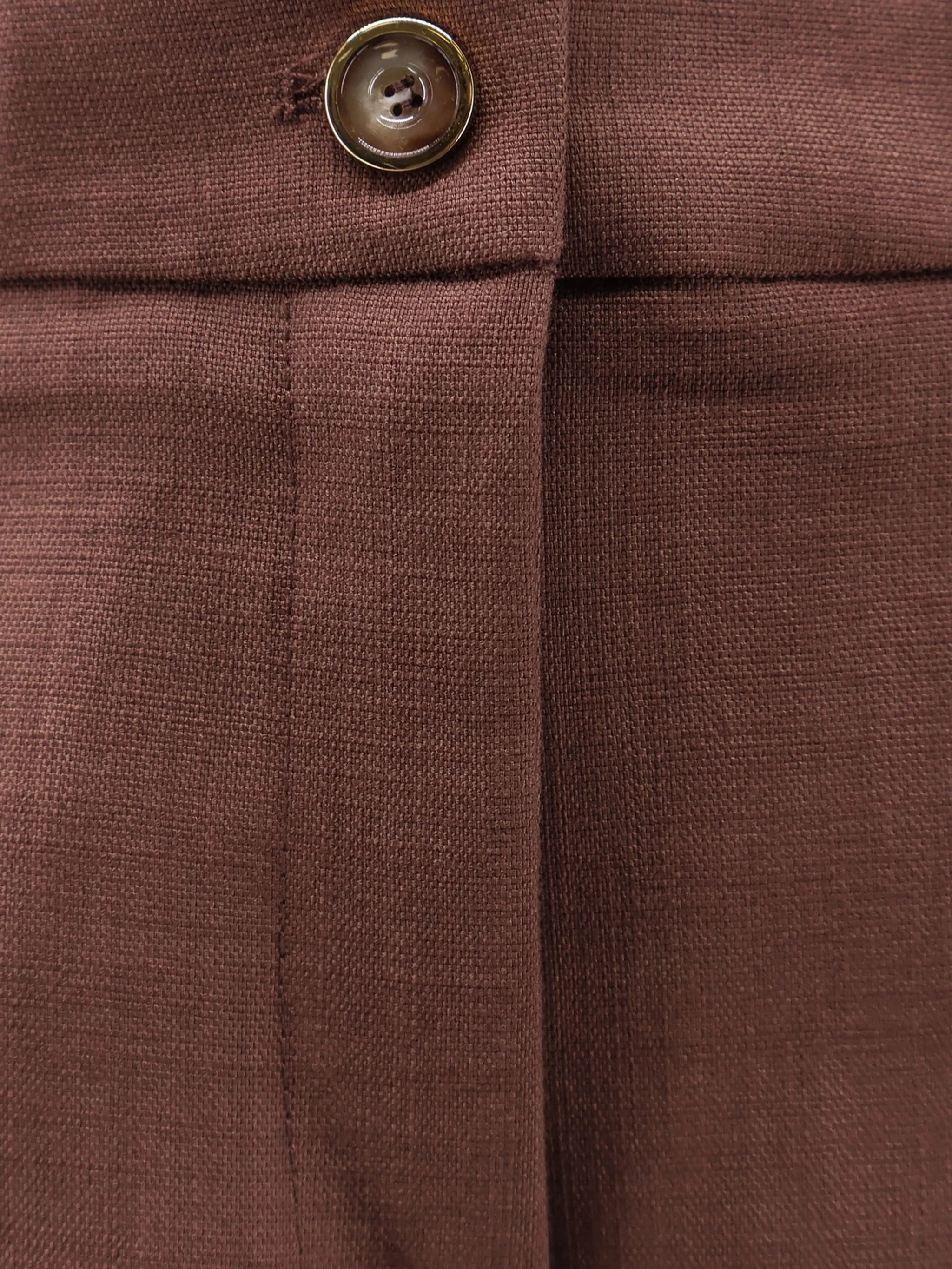 Brown New Serenidad Straight-Leg Tailored Pants