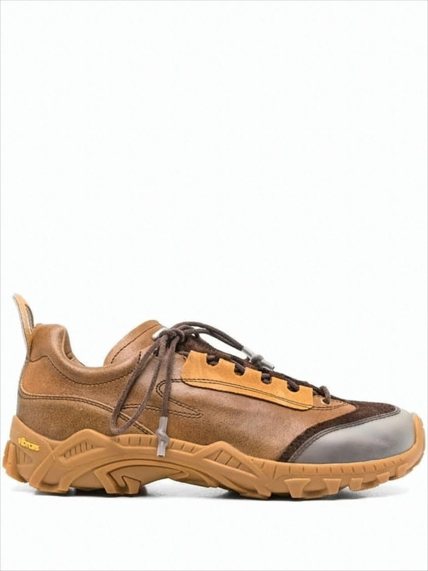 Brown Suede and Leather Sneakers