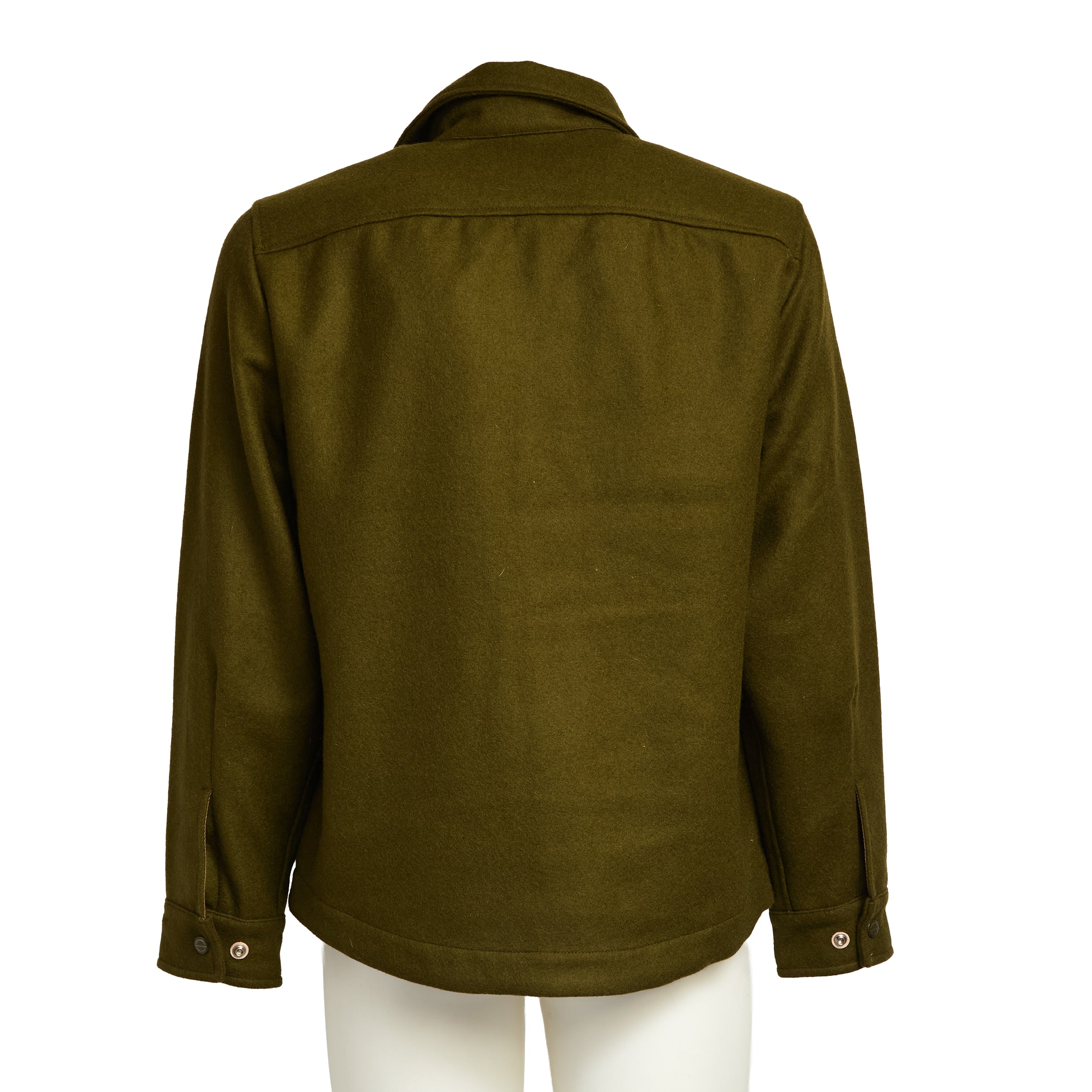 Military Green Wool Heavy Shirt