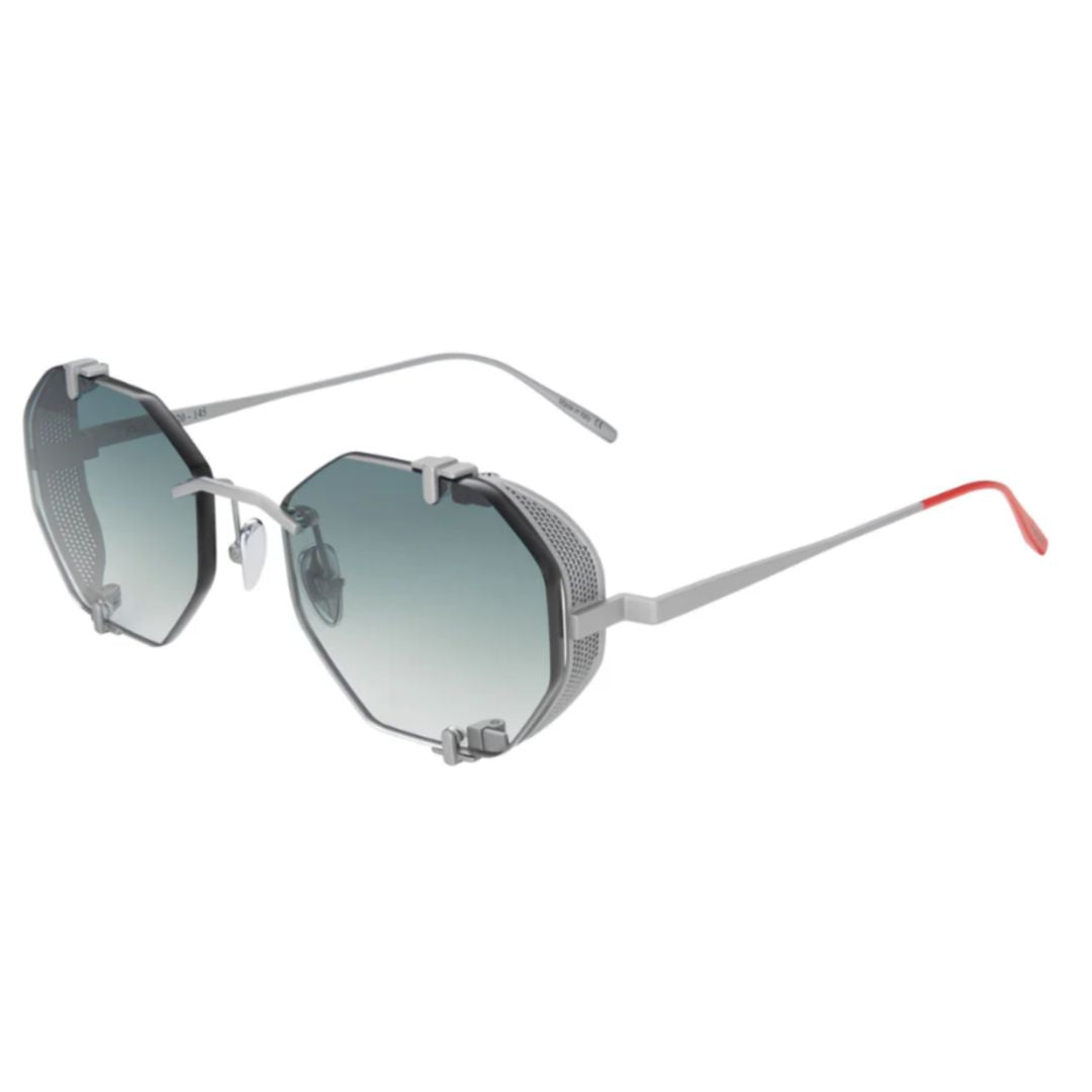 Sever Sv-3 Gradient Tint Octagonal Sunglasses with Titanium Frame