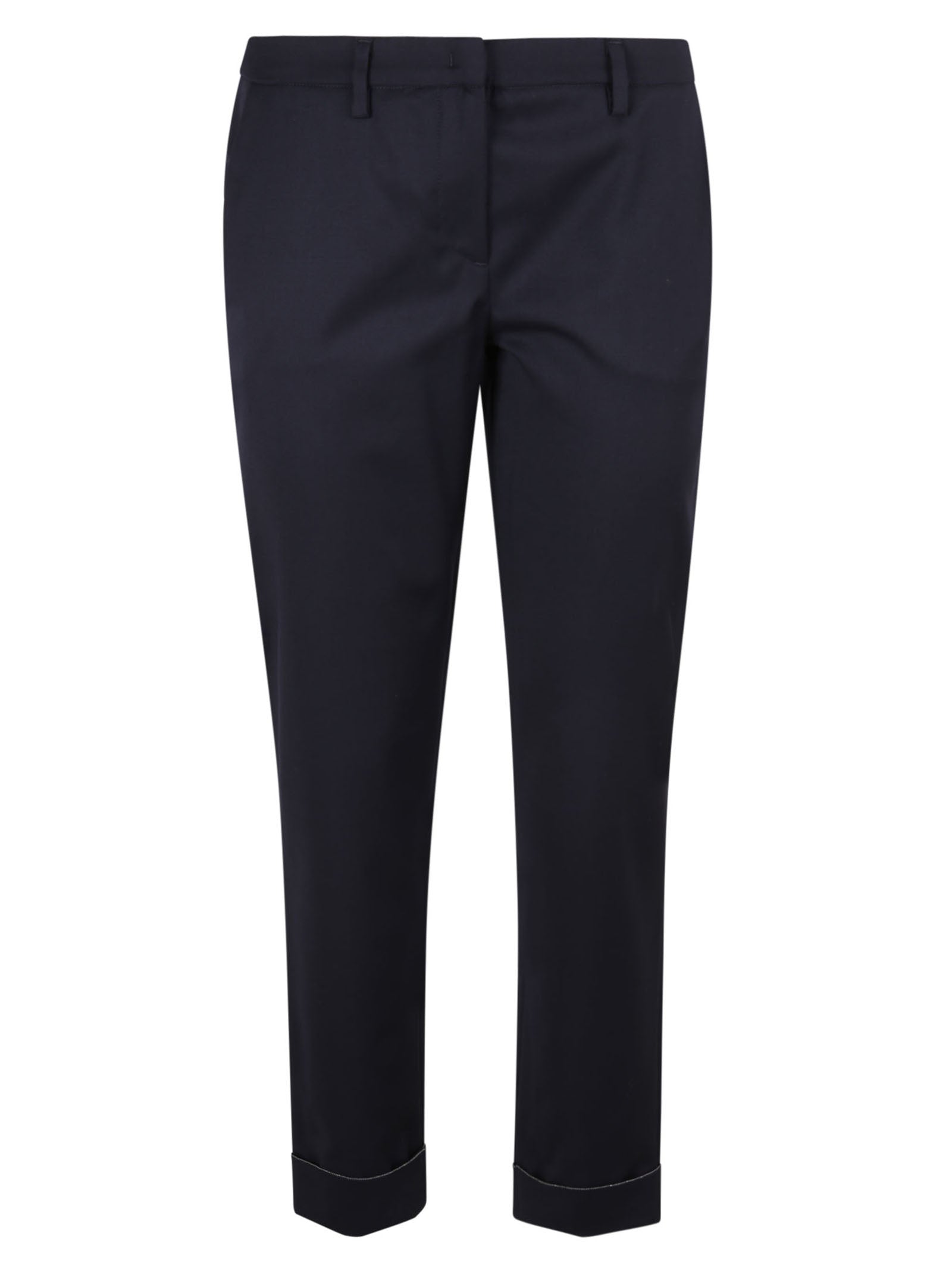 Straight-Leg Black Trousers with Tailored Design