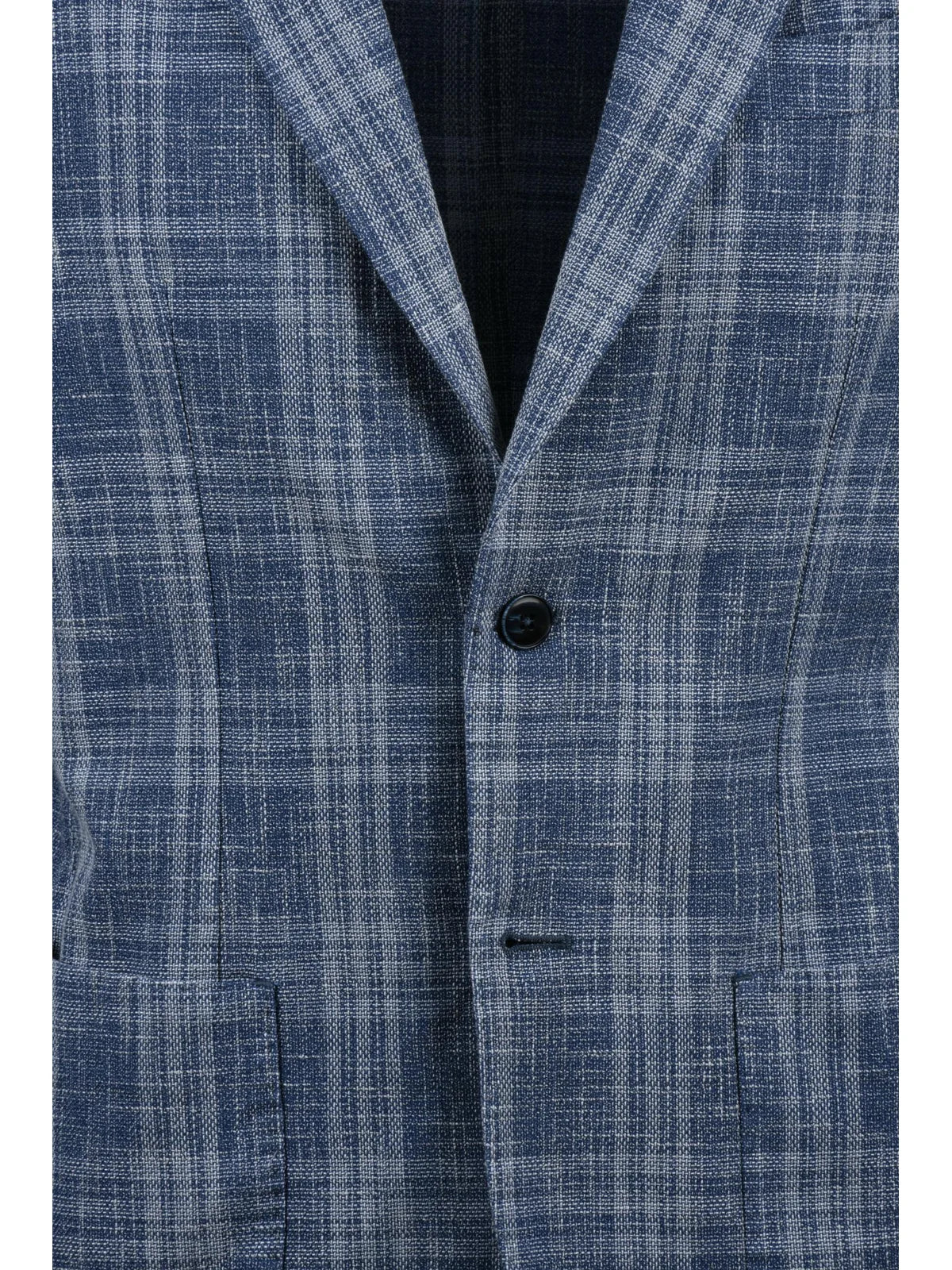 Light Blue Wool Cotton Polyamide Blazer Jacket