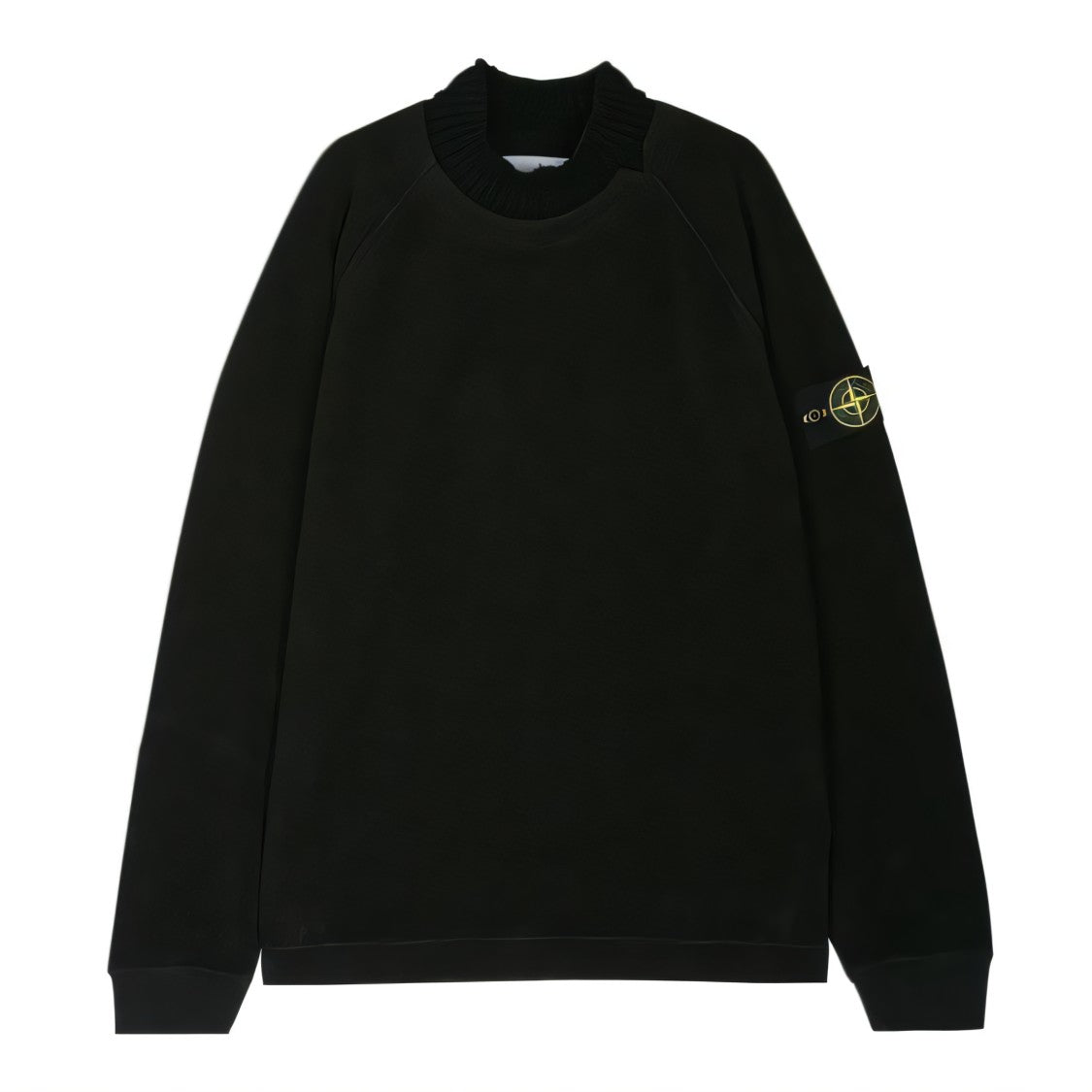 Black Long-Sleeve Top With Raglan Sleeves