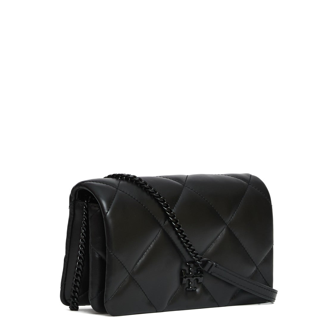 Kira Diamond Quilt Powder Coated Chain Wallet Purse