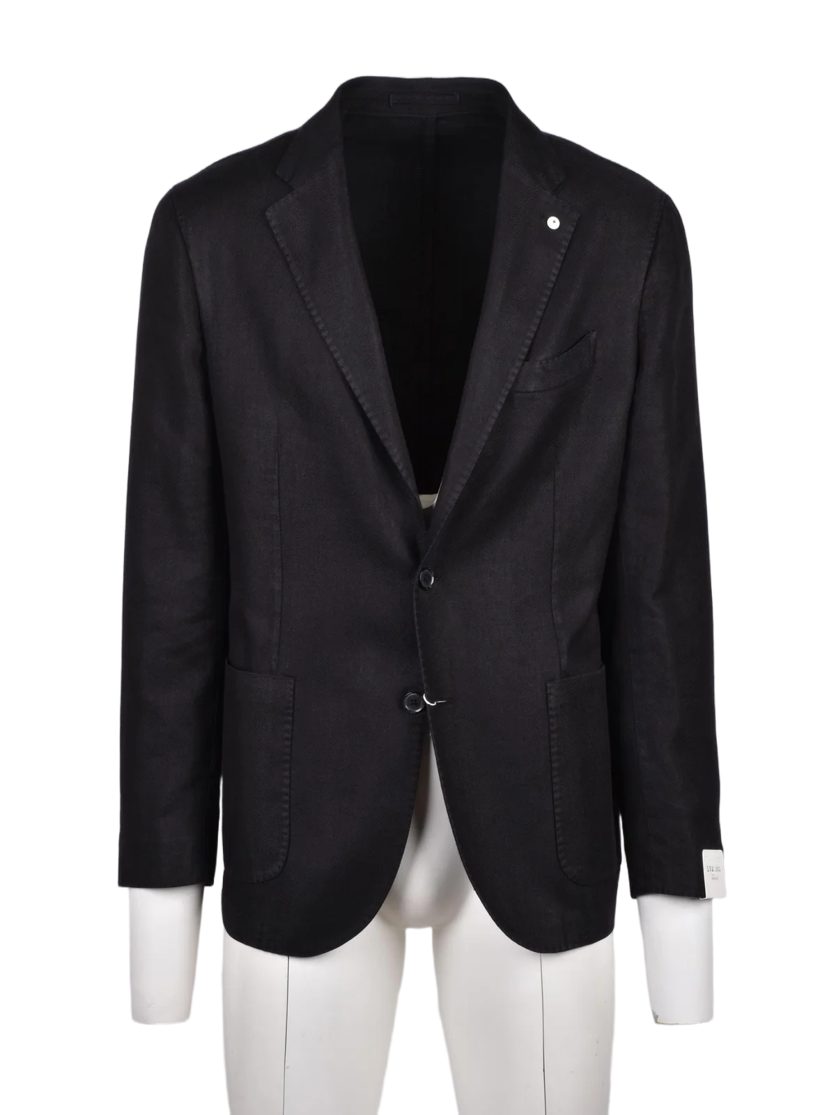 Black Linen Cotton Men Blazer Jacket