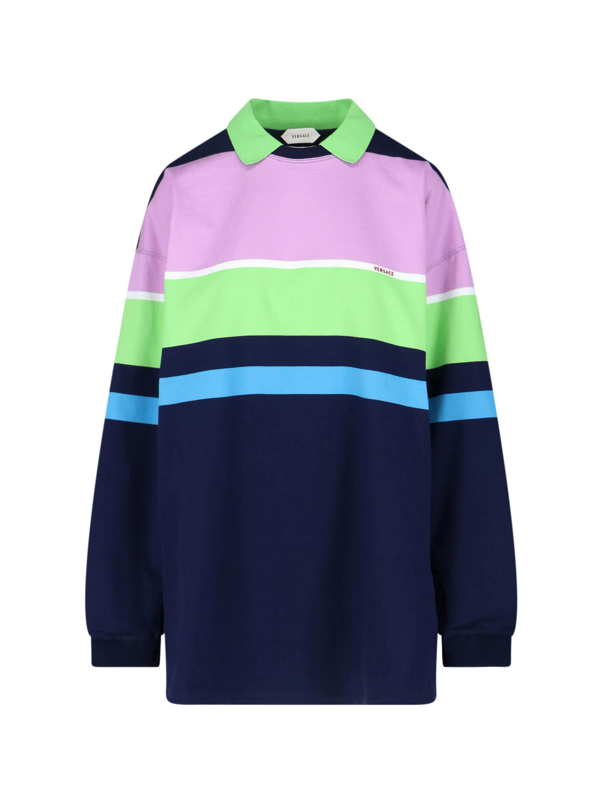 Multicolor Striped Cotton Mini Dress