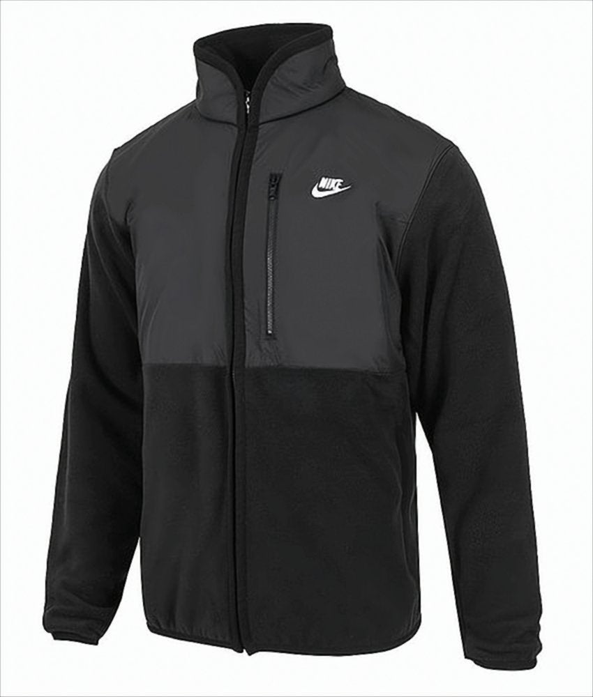 Two-Tone Fleece Jacket With Zippered Pocket