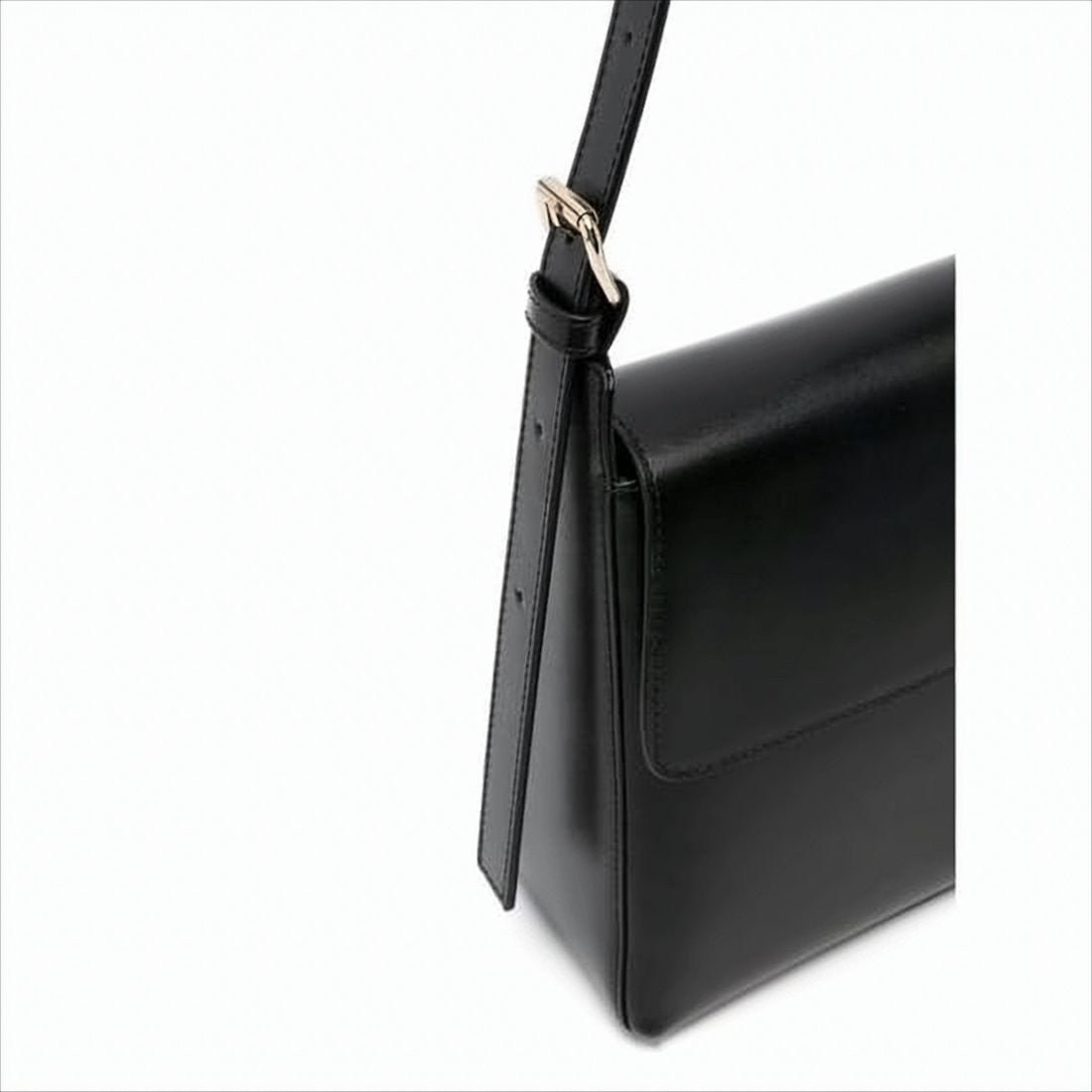 Structured Shoulder Bag with Flap Closure