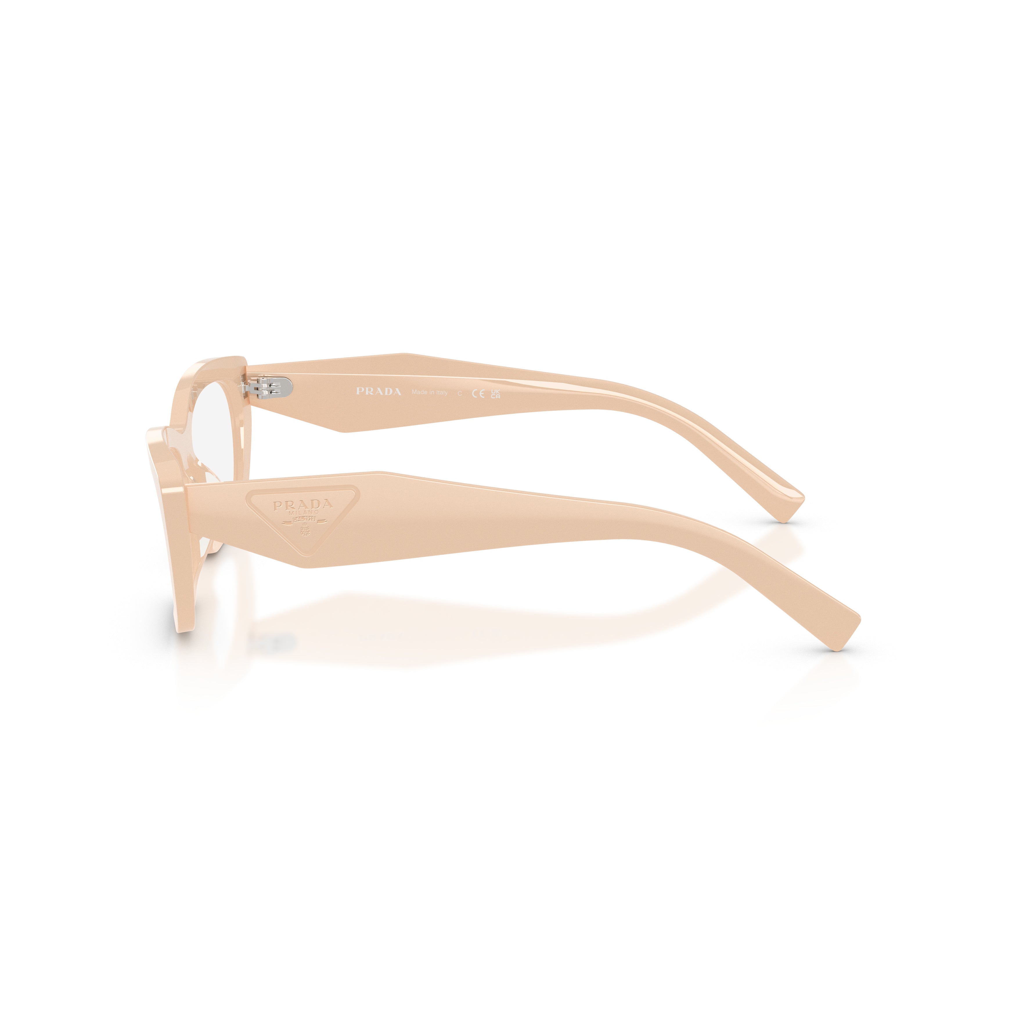 0pr D09v Rectangular Beige Acetate Sunglasses