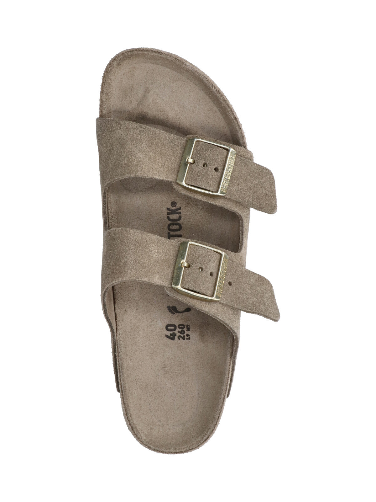 Taupe Arizona Suede Double Strap Sandals