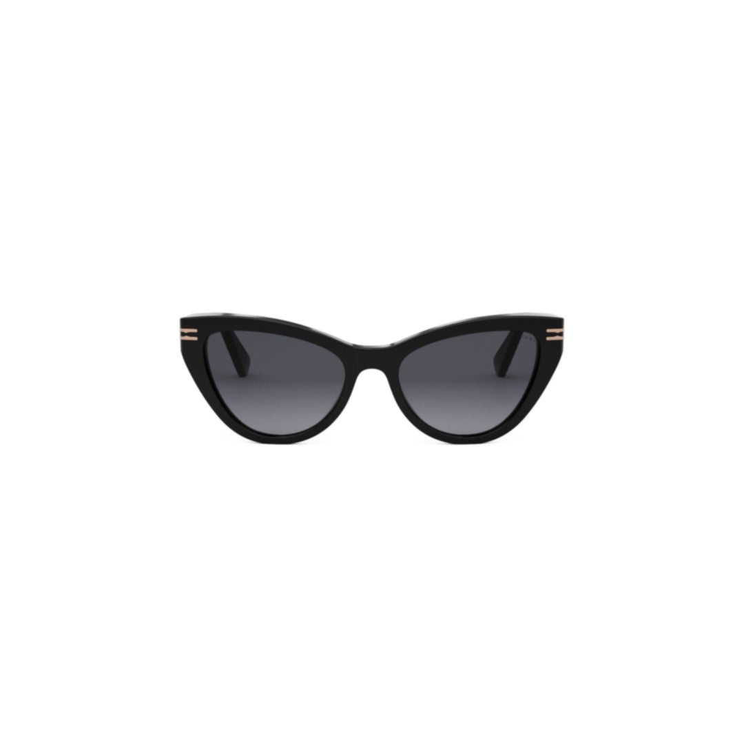 Bv40048i Glossy Black Plastic Cat-Eye Sunglasses
