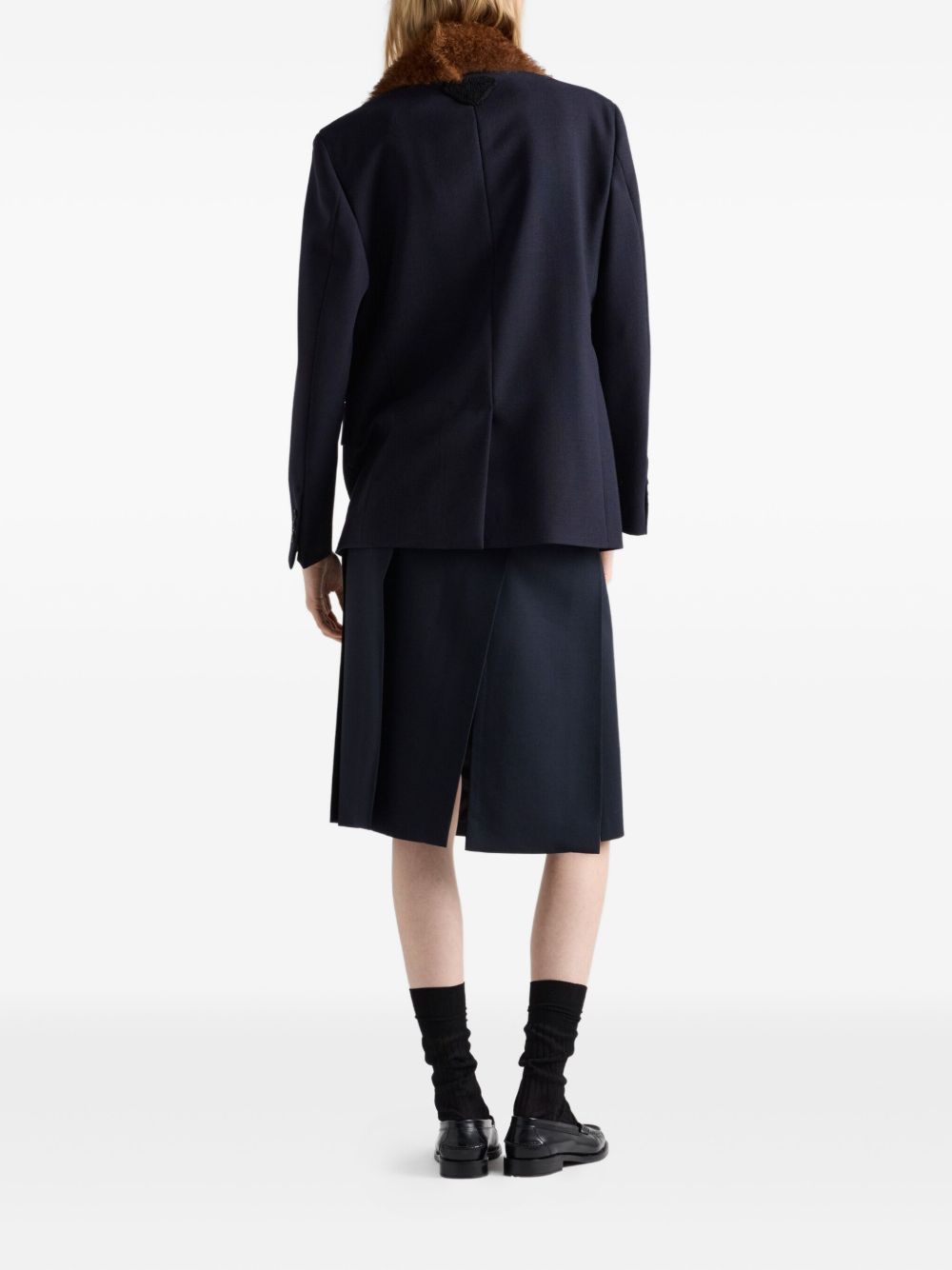 Tailored Black Midi Skirt
