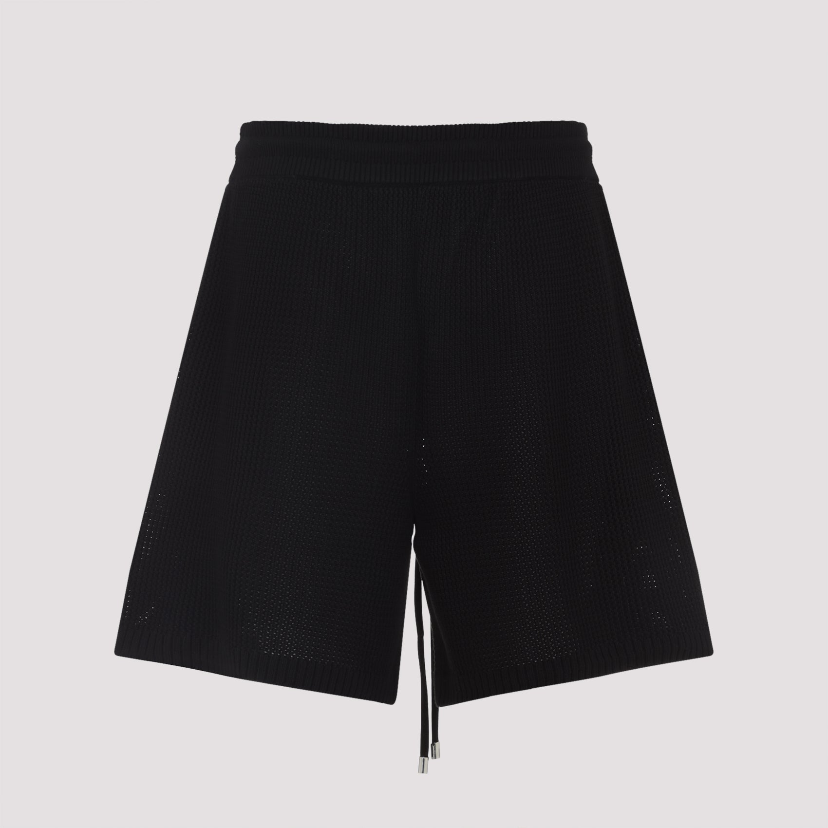 Relaxed Fit Bermuda Shorts With Ribbed Texture