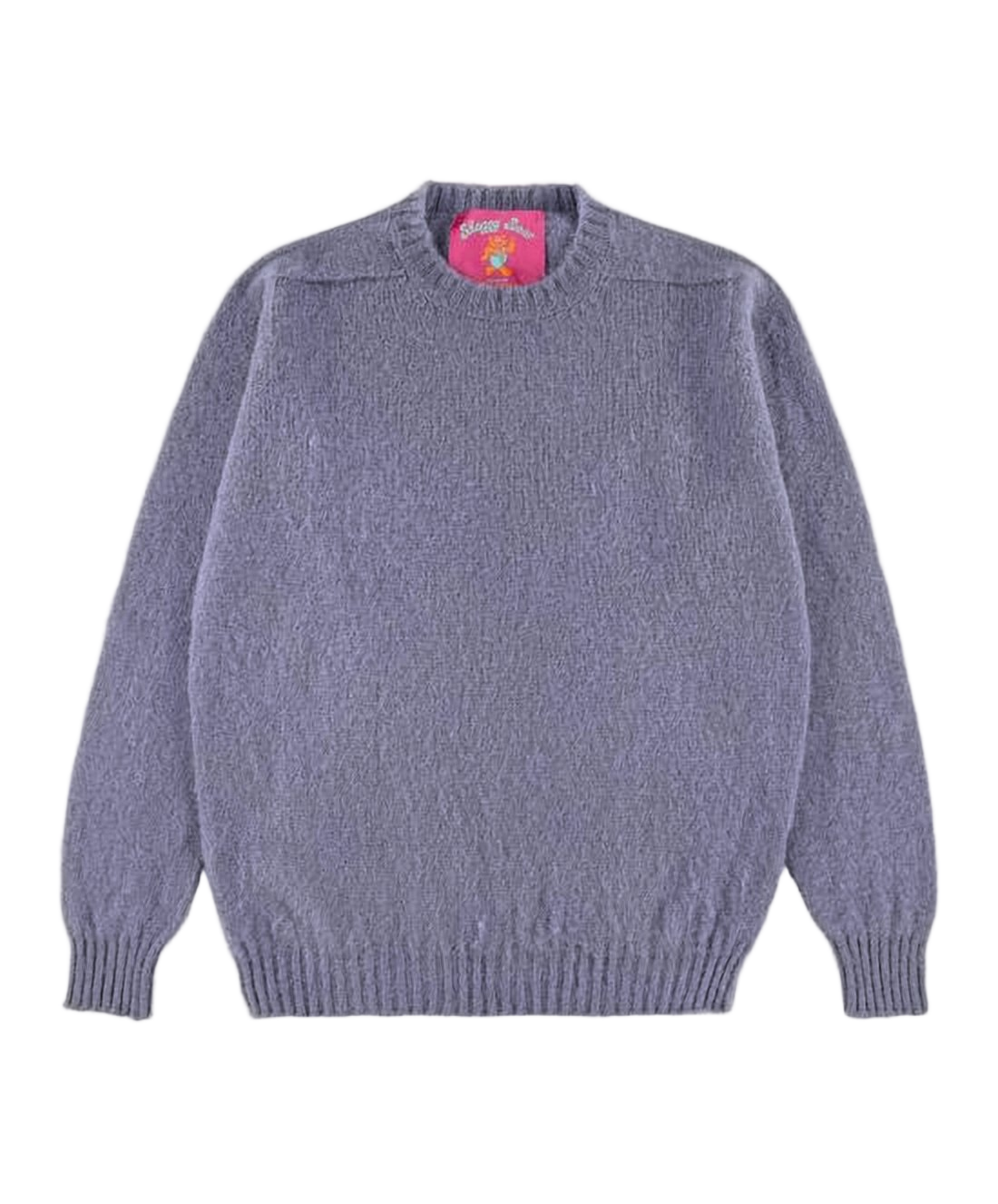 Relaxed Fit Wool Sweater With Classic Crew Neckline
