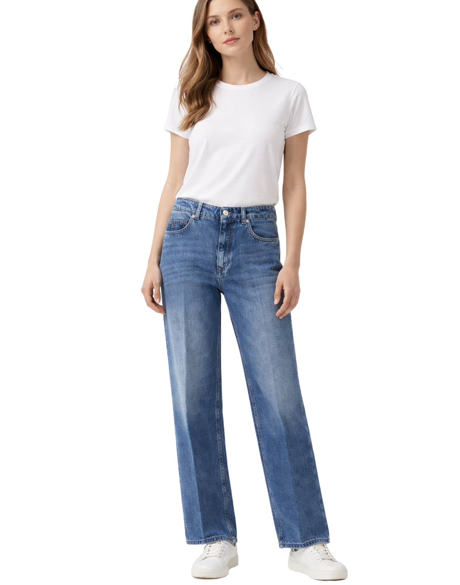 Franca Trumpet Pants With Vintage-Inspired Wash And Five-Pocket Design