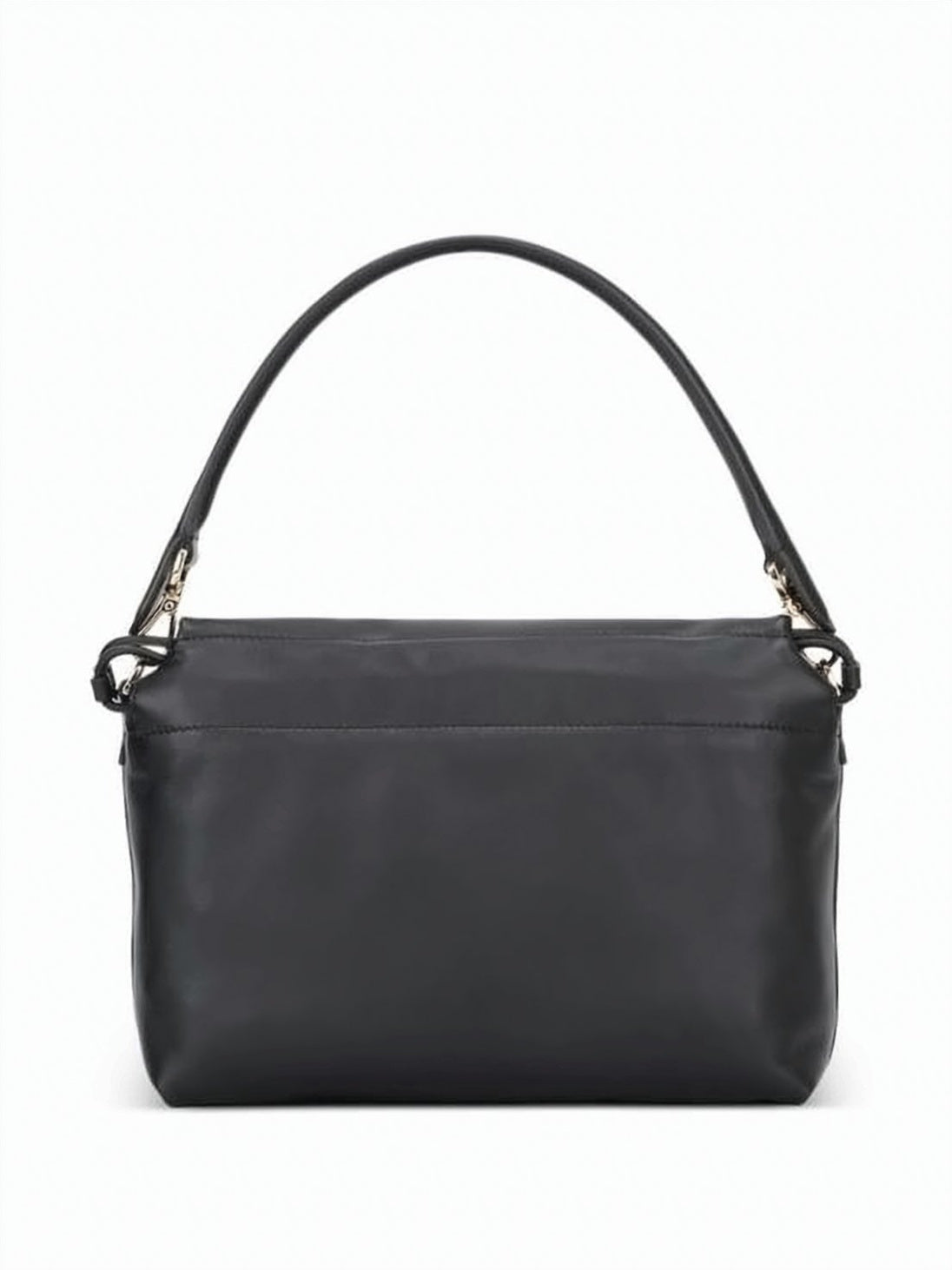 Medium Structured Handbag With Geometric Metal Clasp
