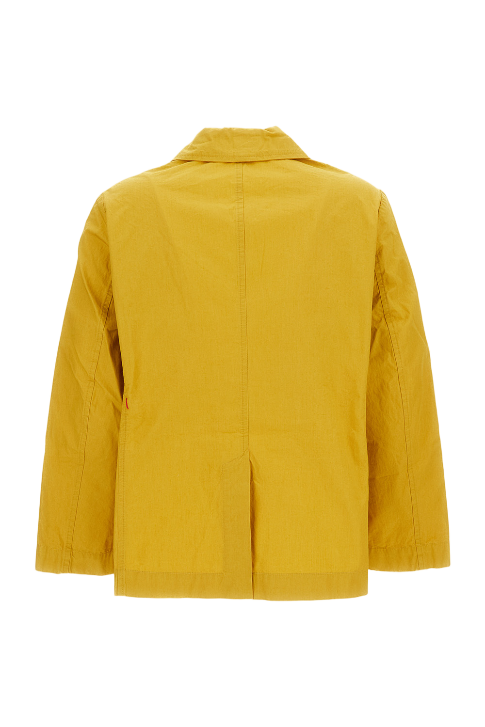 Yellow Single-Breasted Cotton Jacket