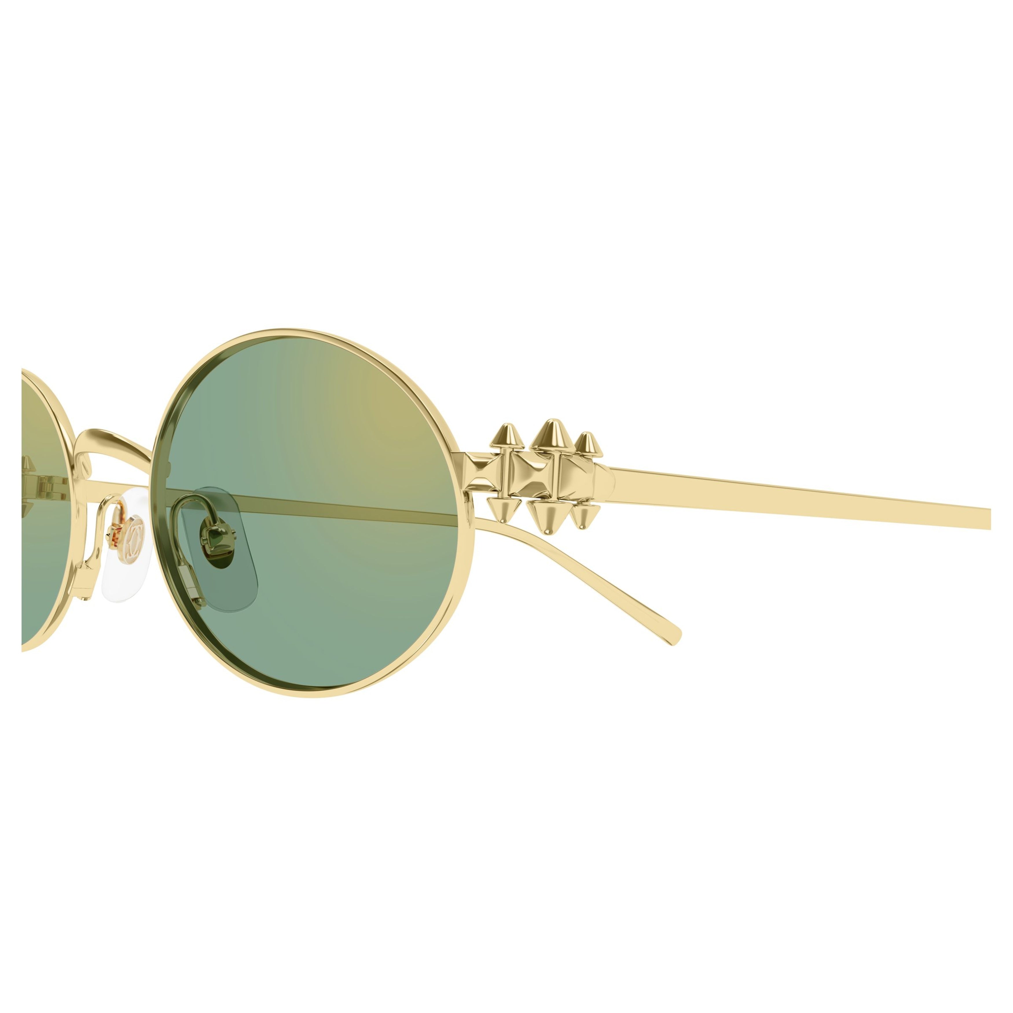 Ct0644s Oval-Shaped Gold Metal Sunglasses