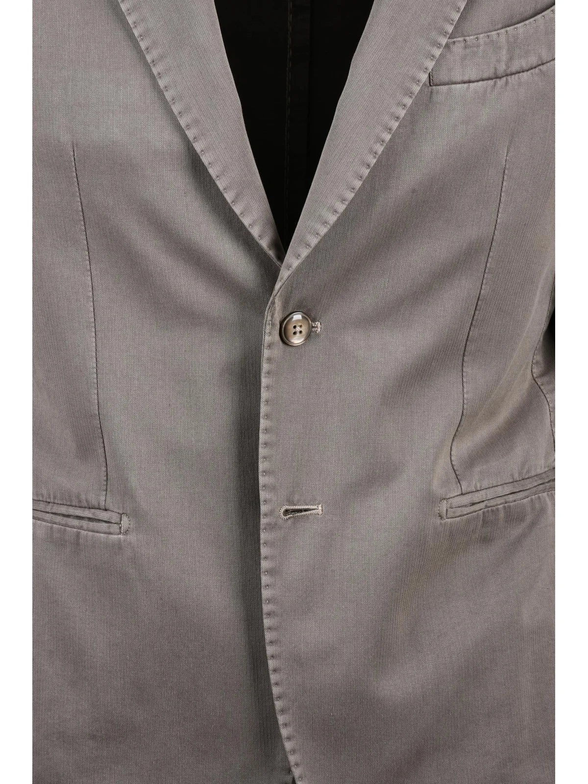 Taupe Cotton Polyamide Rounded Jacket