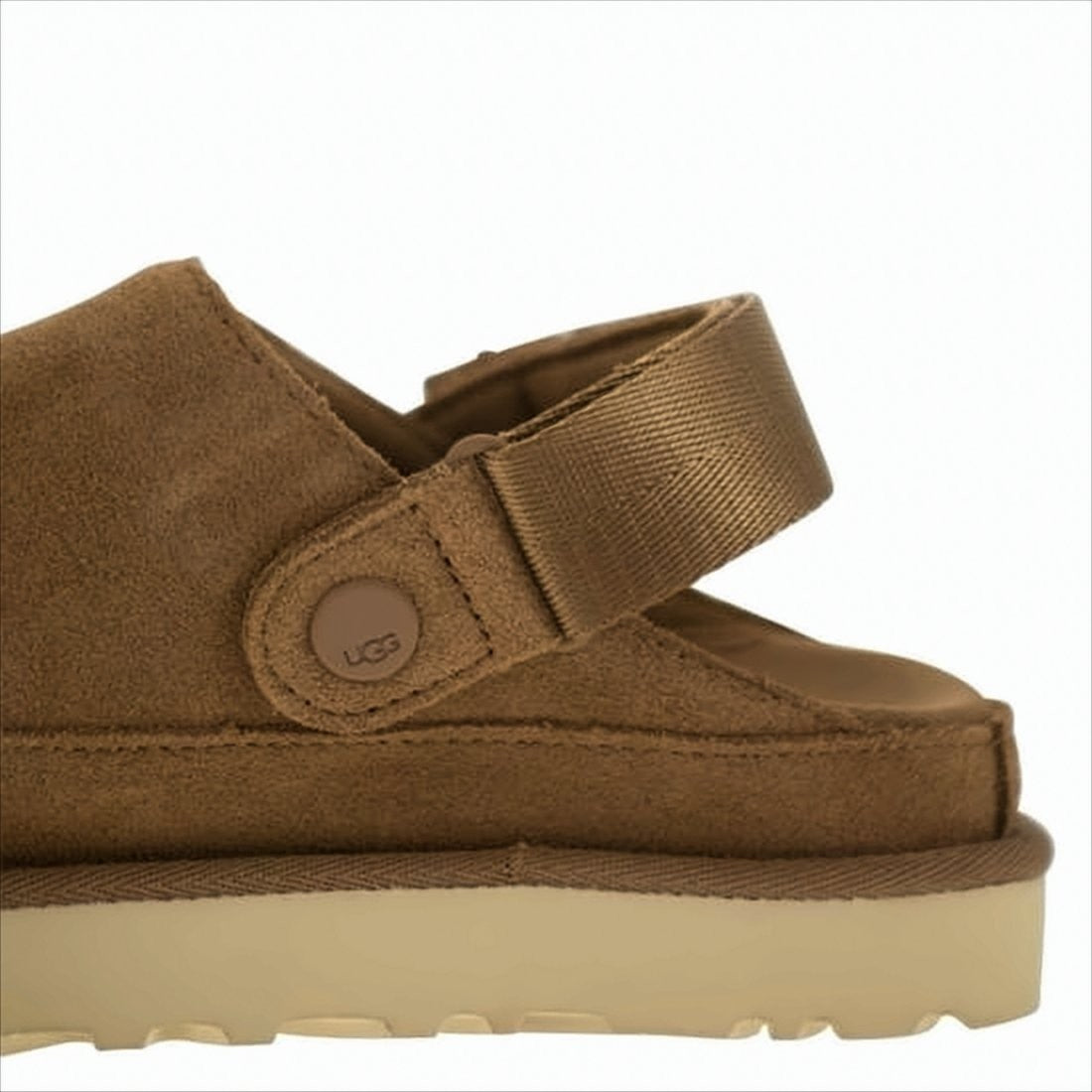 Closed-Toe Suede Sandals with Slingback Strap