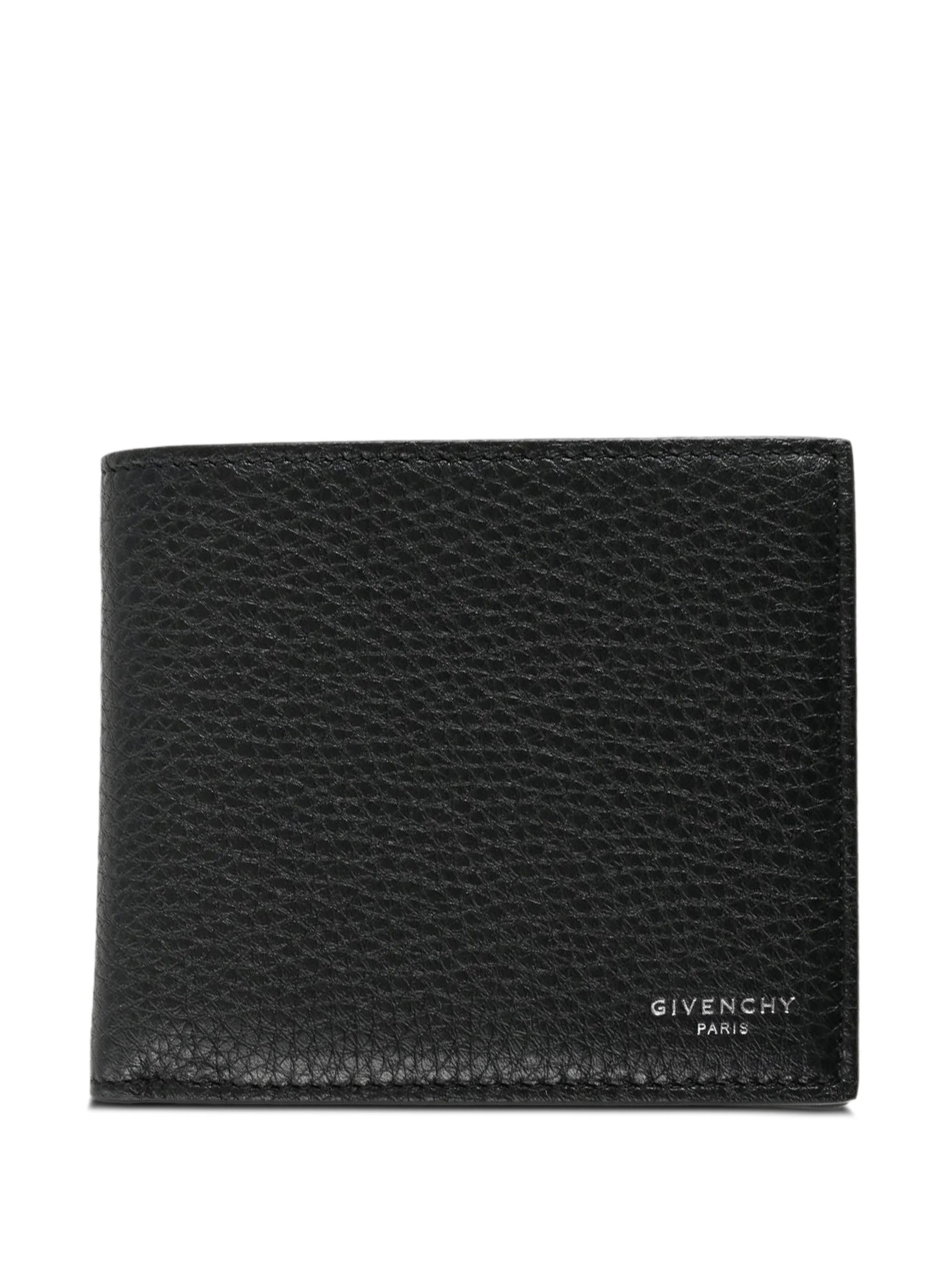 Textured Calf Leather Billfold Coin Wallet