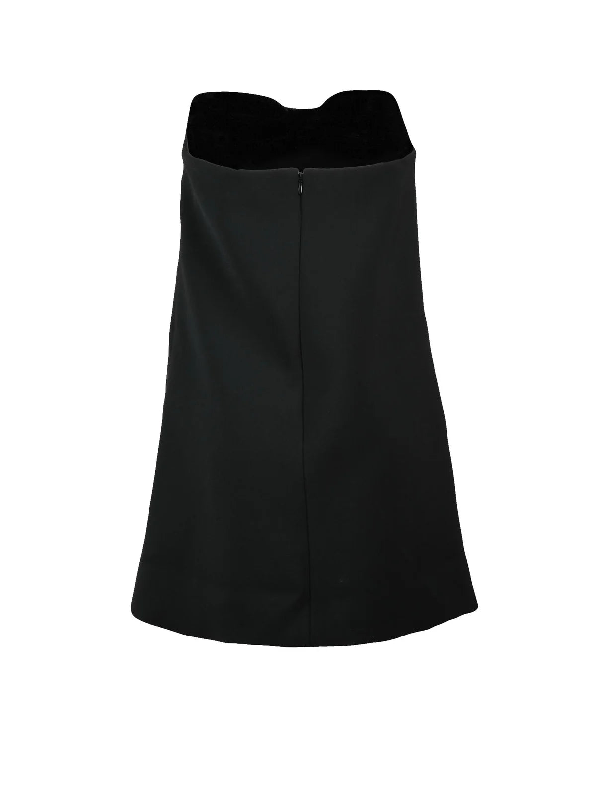 Black Polyester Mini Dress