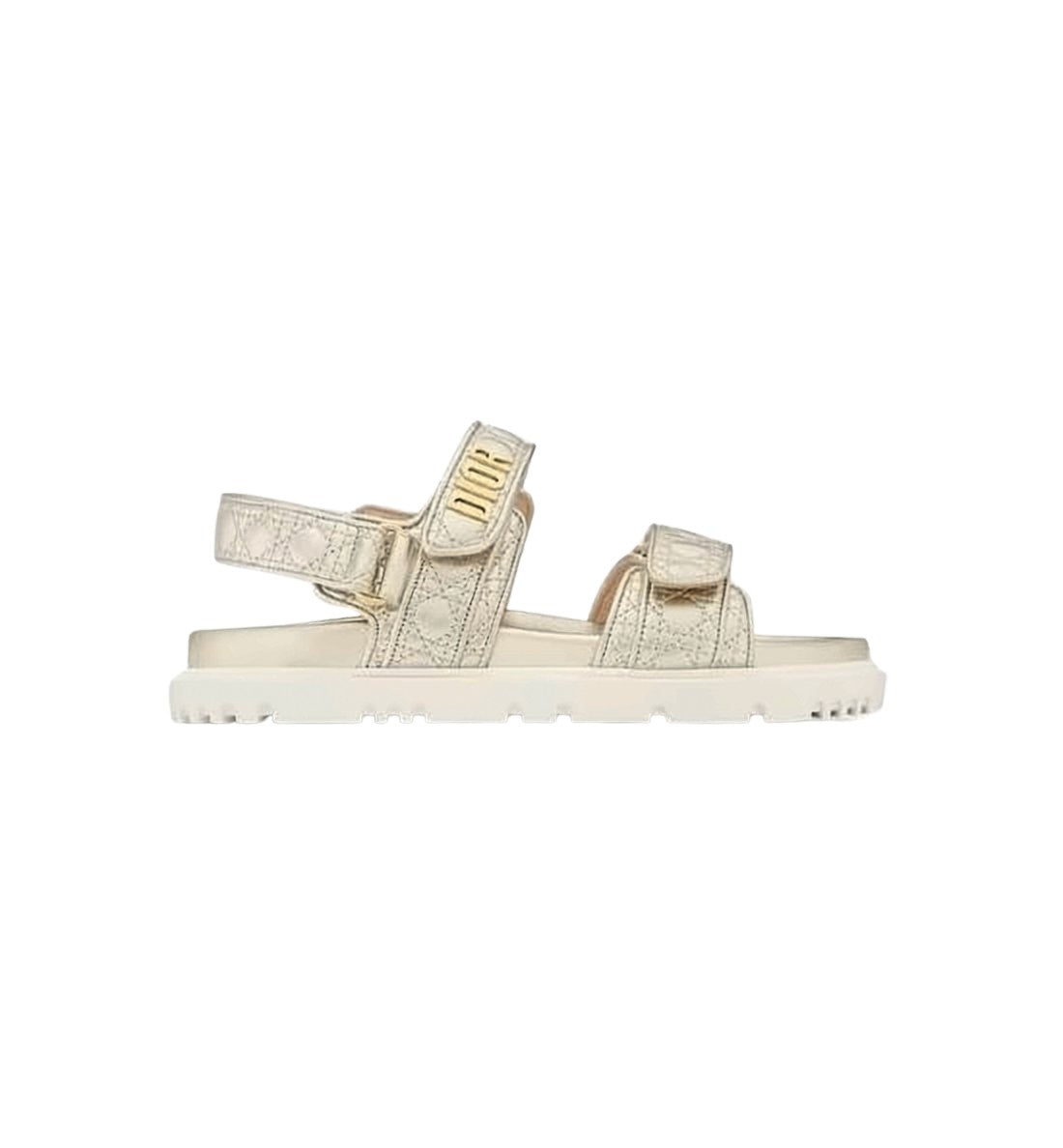 Metallic Lambskin Sandals with Adjustable Straps