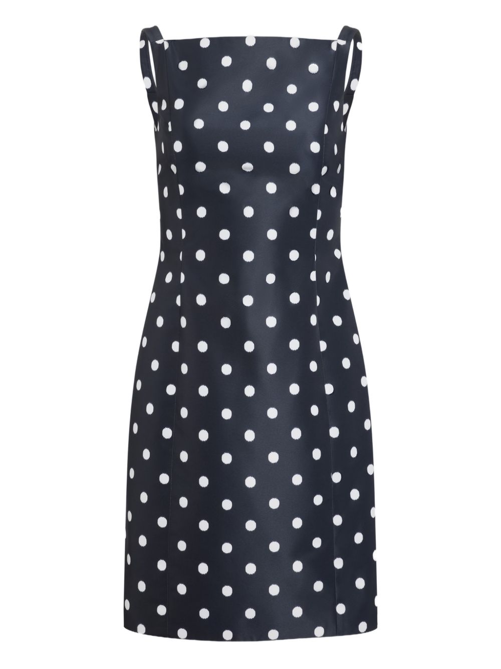 Silk And Nylon Polka Dot Mini Dress
