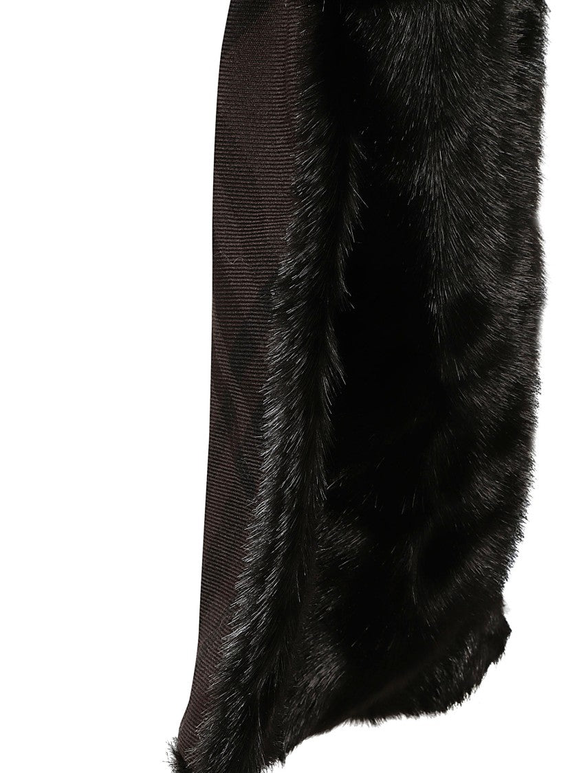 Faux Fur Black Scarf
