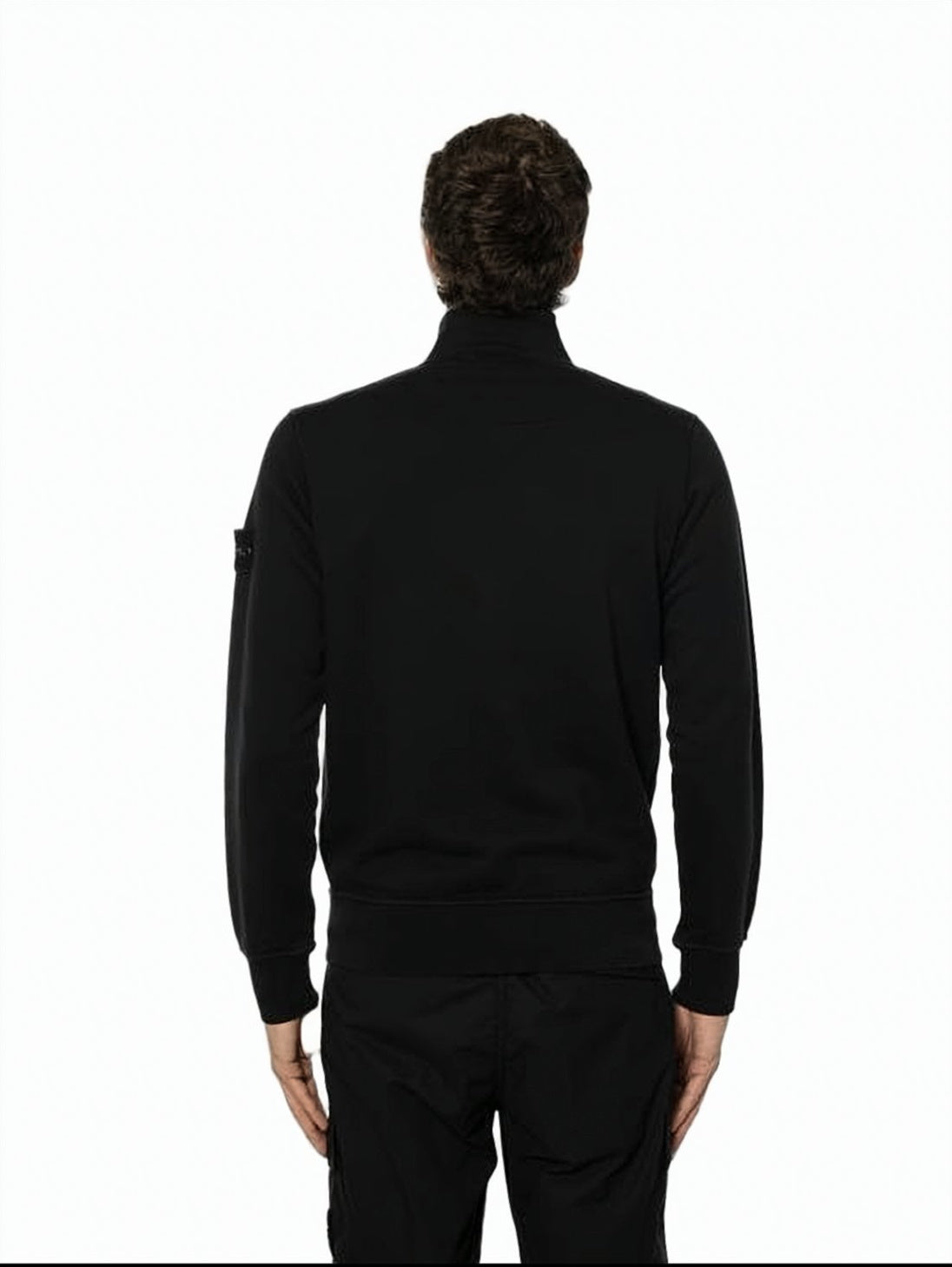 Zip-Up Sweatshirt with High Collar