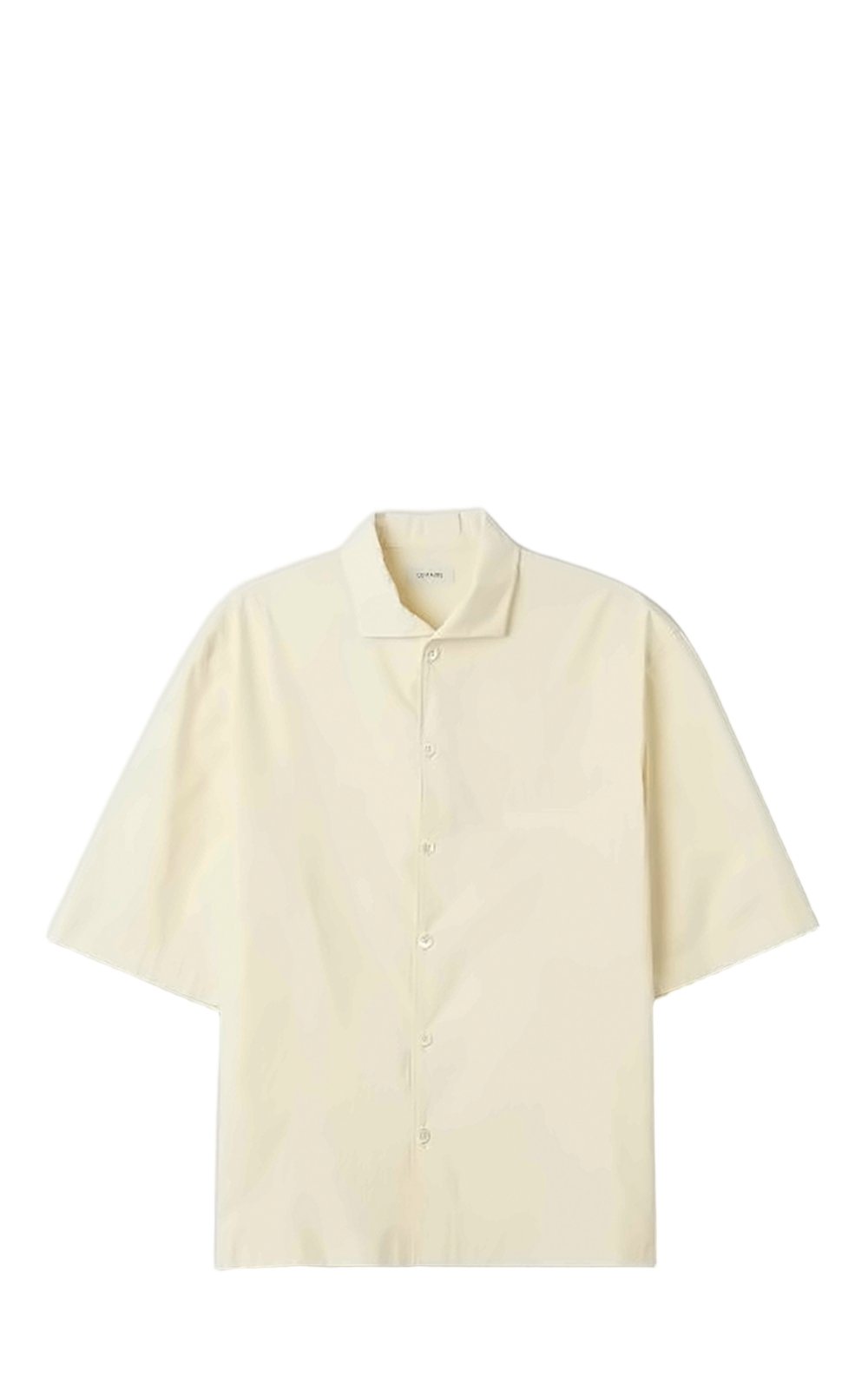 Boxy Tailored Short-Sleeve Shirt With Classic Collar