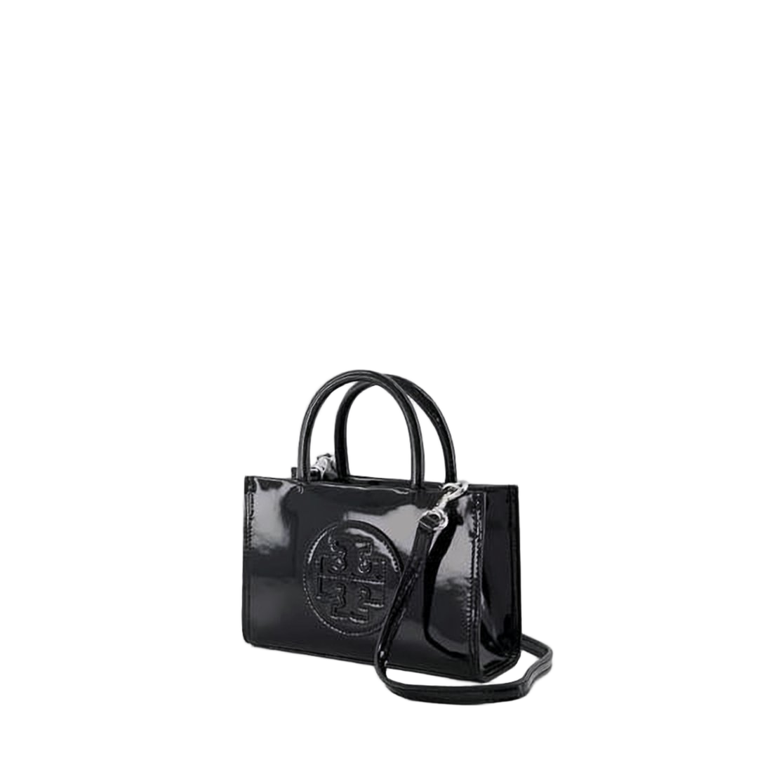 Glossy Black Biofabric Tote with Embossed Logo