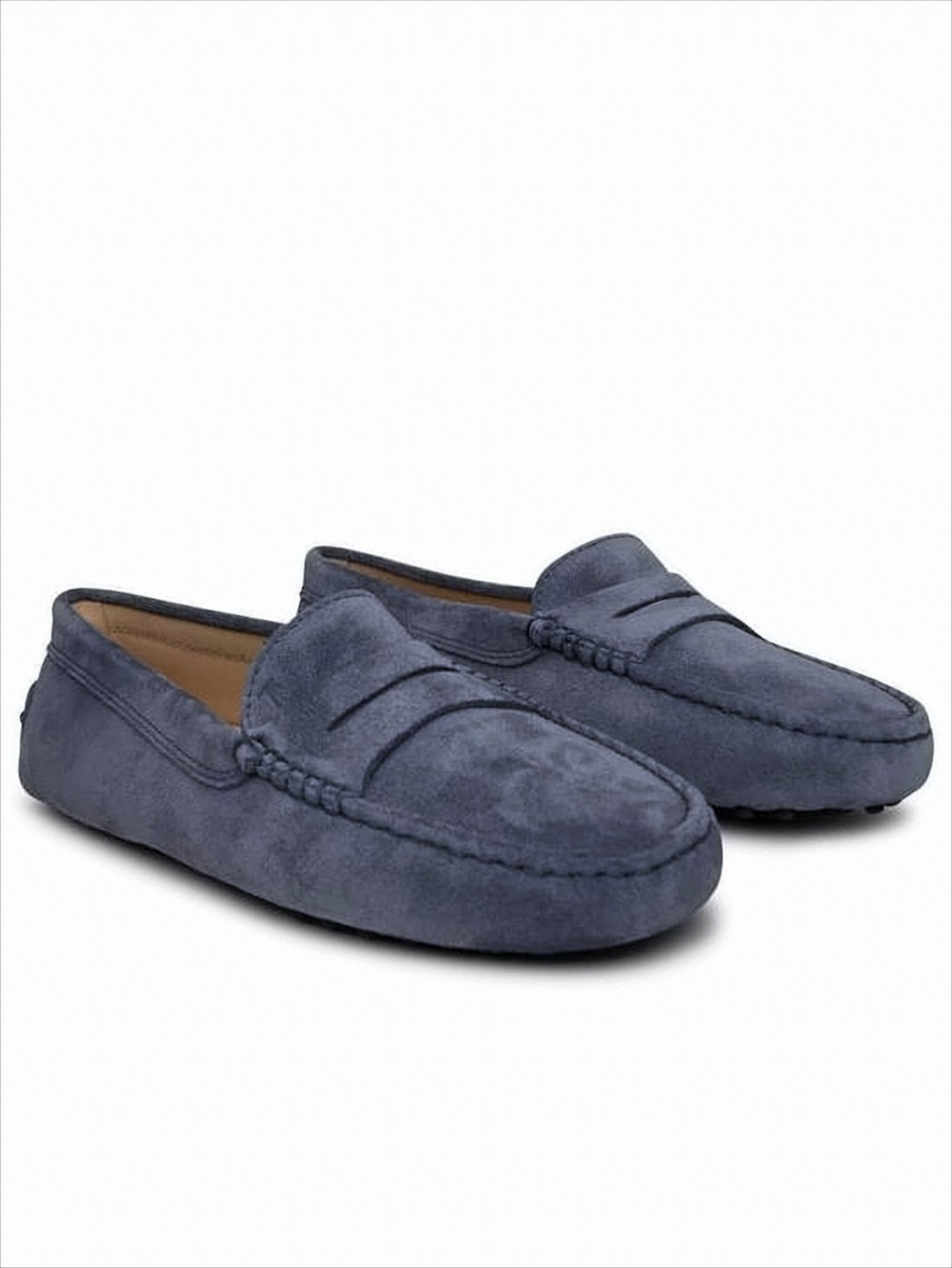 Suede Penny Loafers with Signature Rubber Pebbles