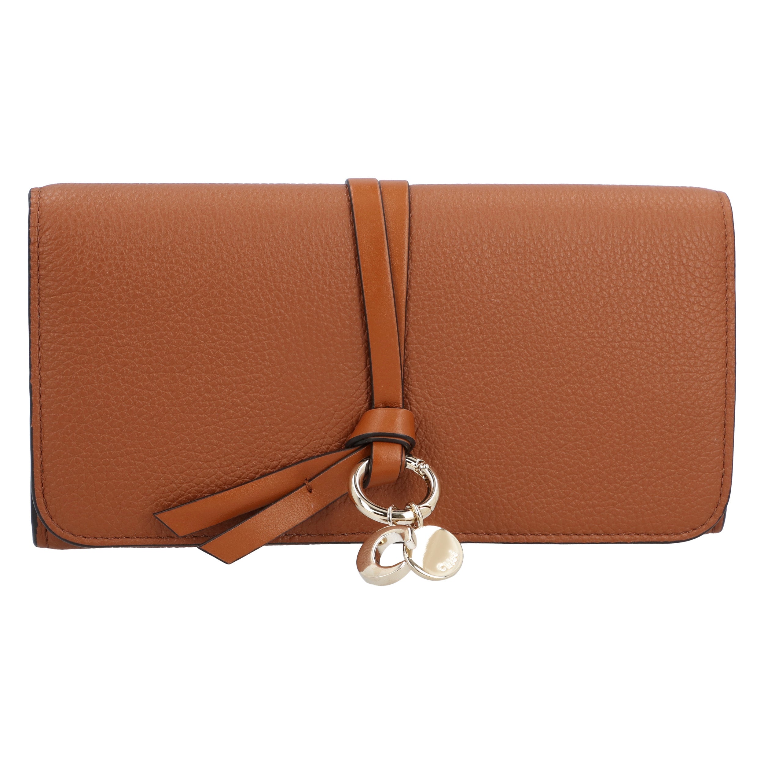 Alphabet Wallet With Flap Brown