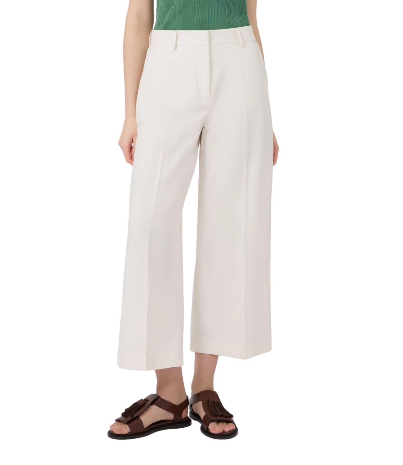 Ecru Wkdzircone Cotton Casual Trousers