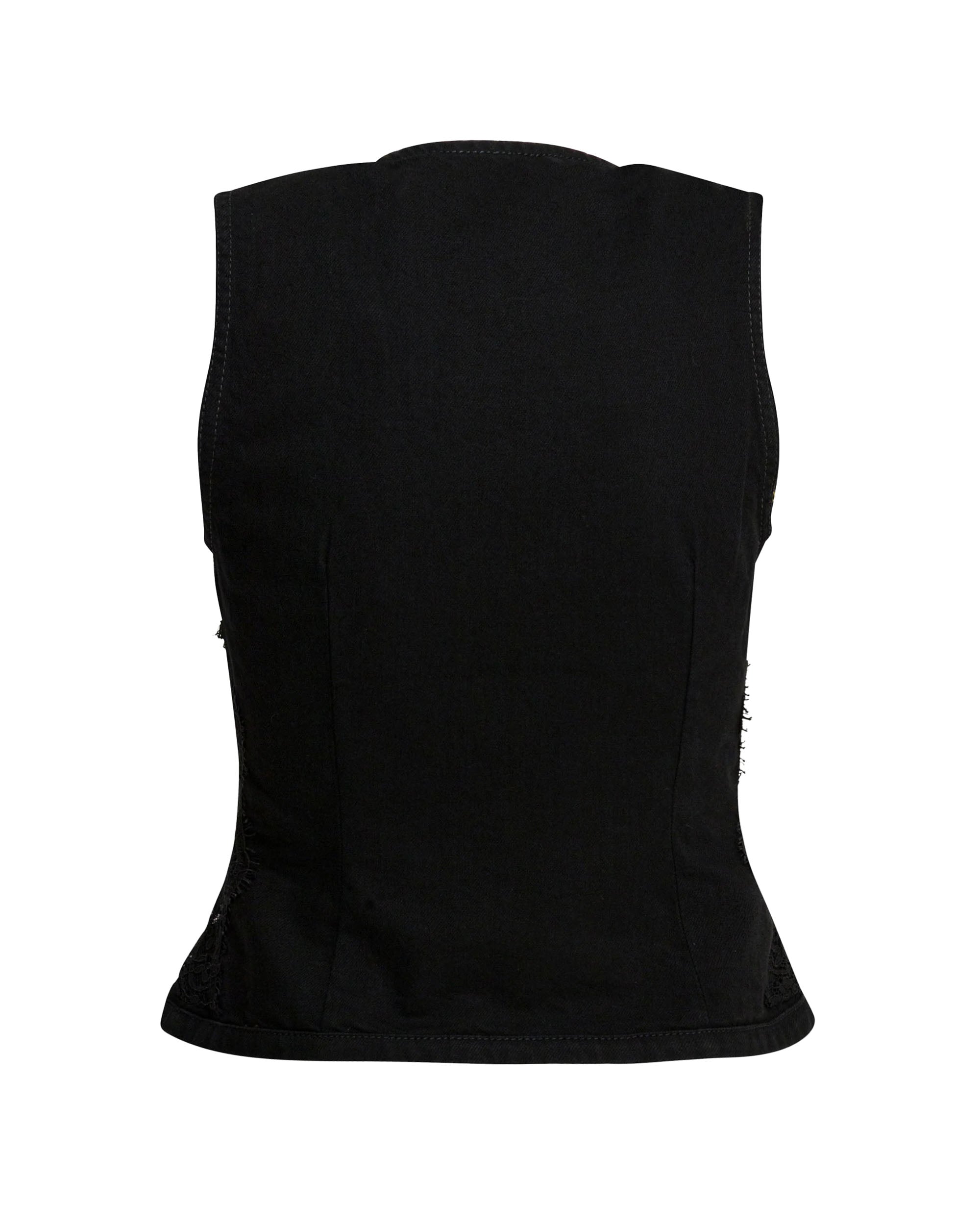 Limousine Black Denim Vest