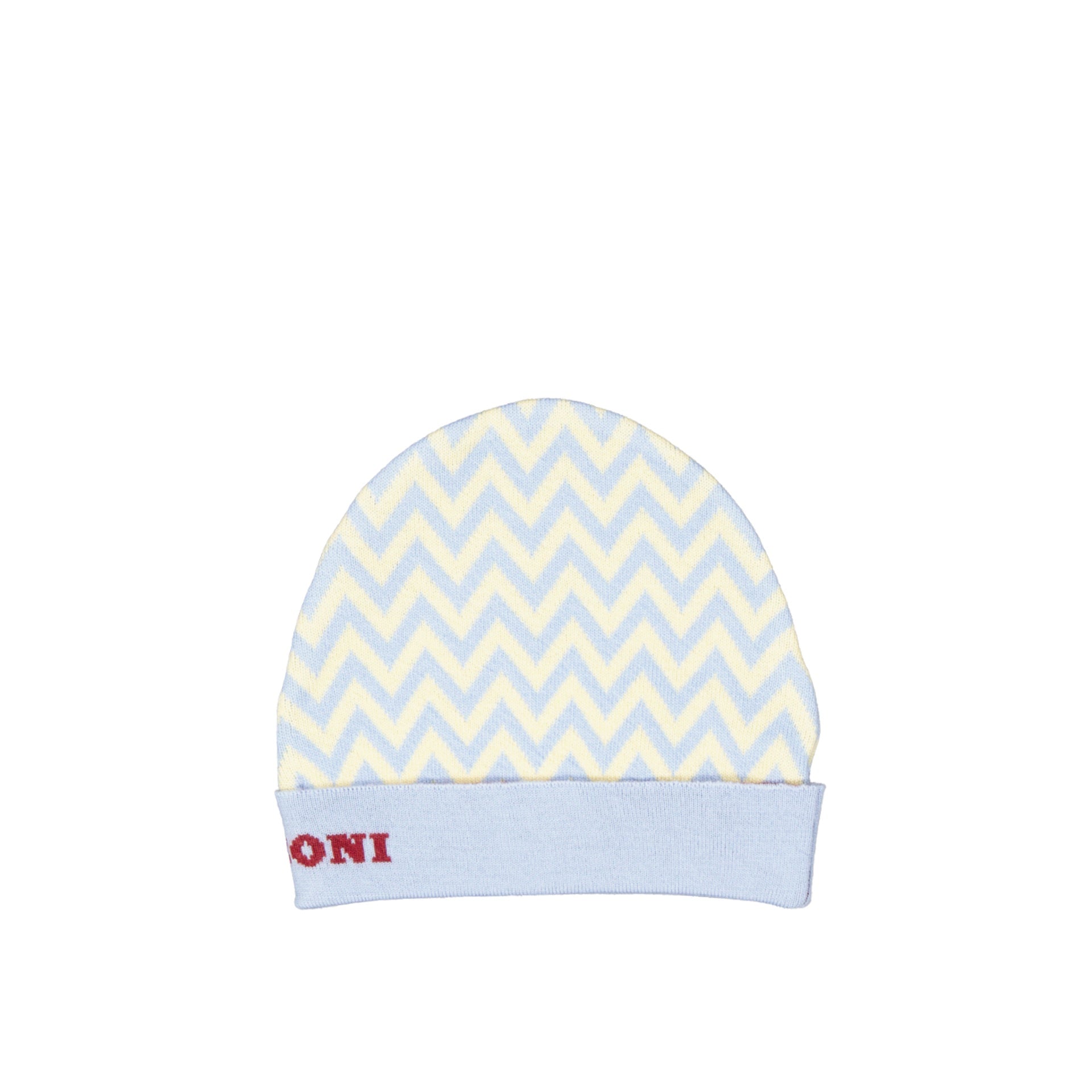 Zigzag Pattern Wool Hat With Ribbed Trims